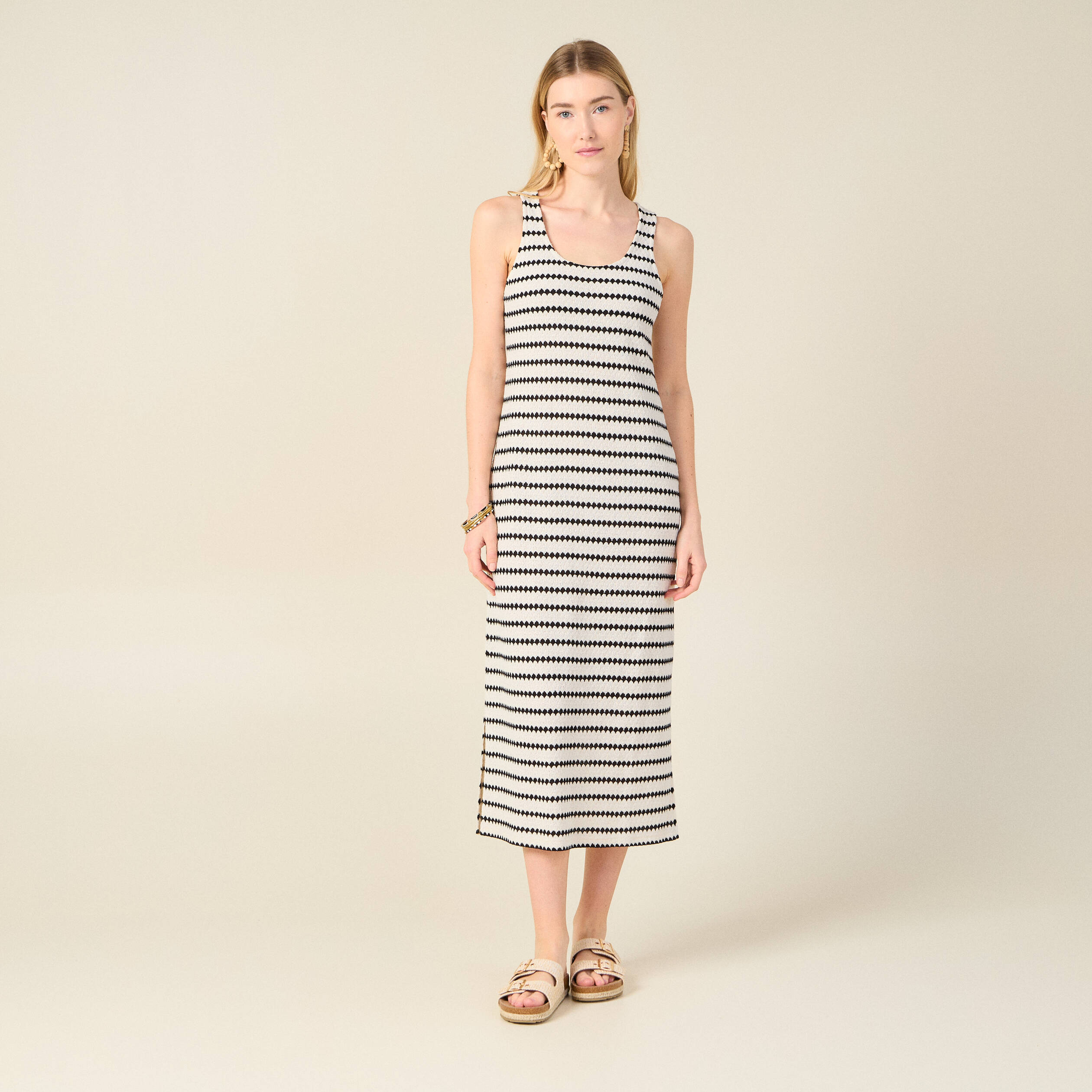 robe longue eco responsable blanc femme Robe longue éco-responsable blanc femme