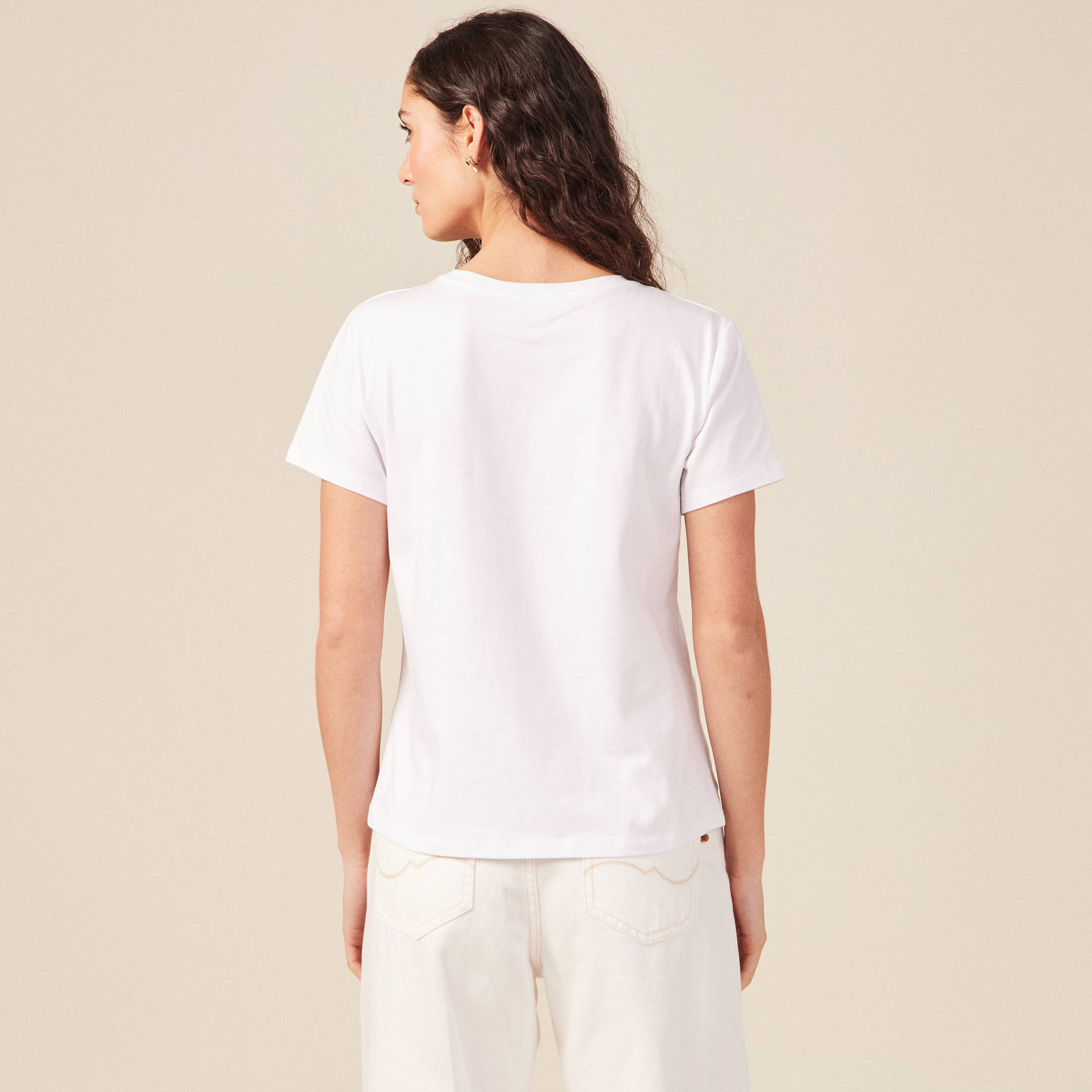 T-shirt éco-responsable blanc femme