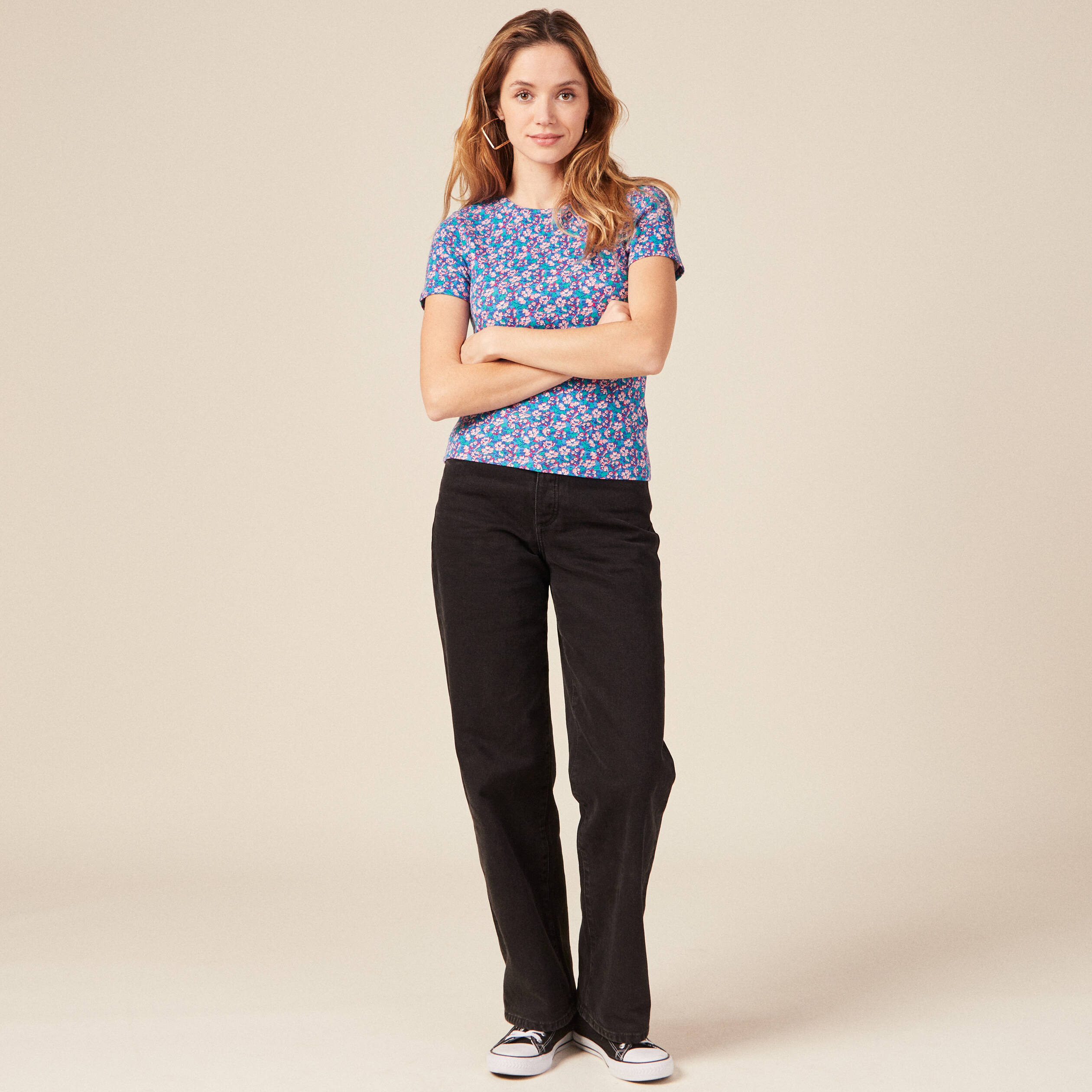 t shirt manches courtes bleu femme T-shirt manches courtes bleu femme