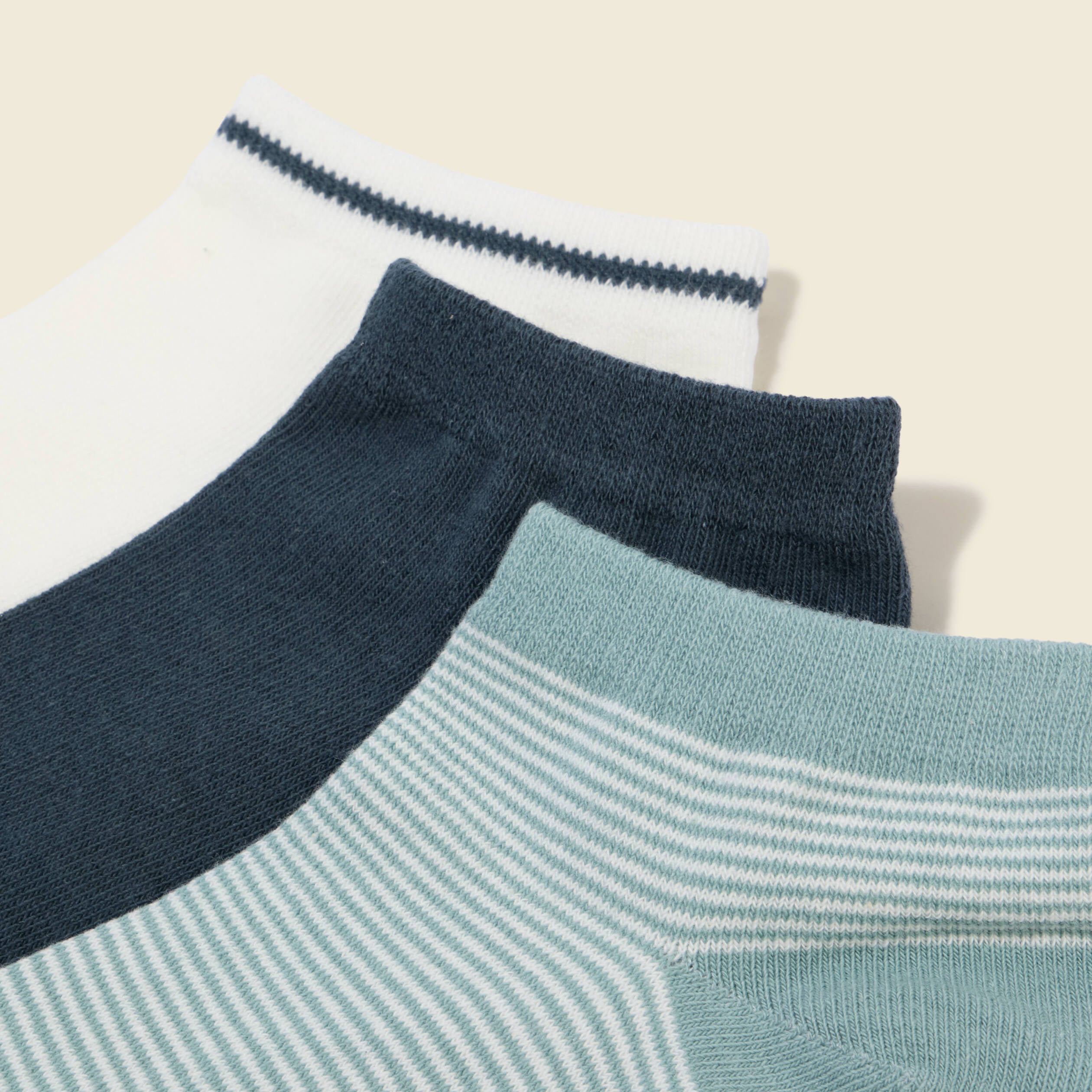 Lot de 3 paires de chaussettes vert kaki homme