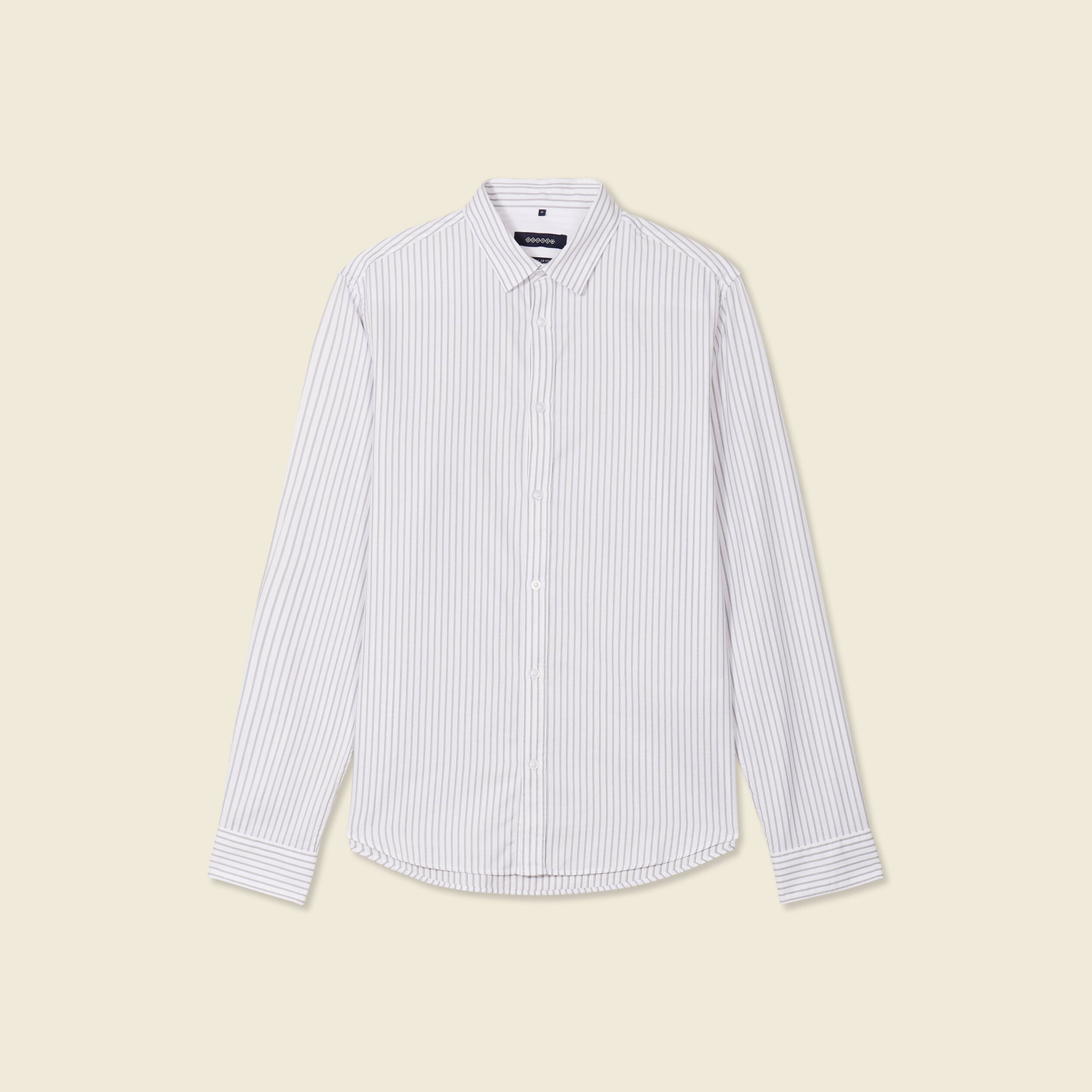 Chemise manches longues gris homme