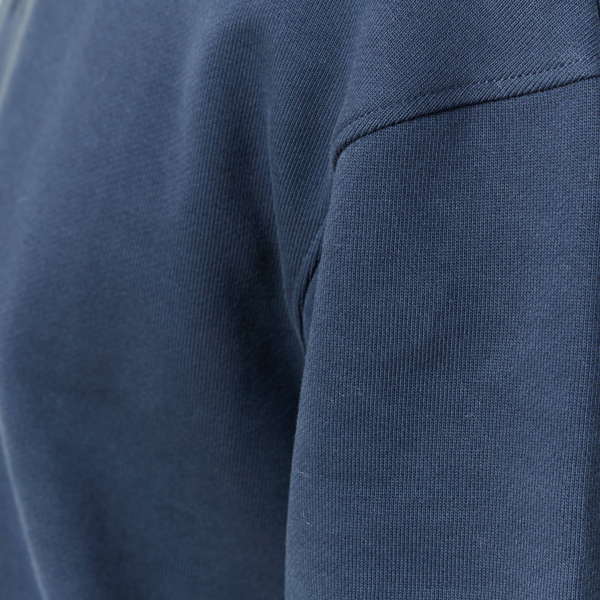 Sweat manches longues en coton bleu marine homme