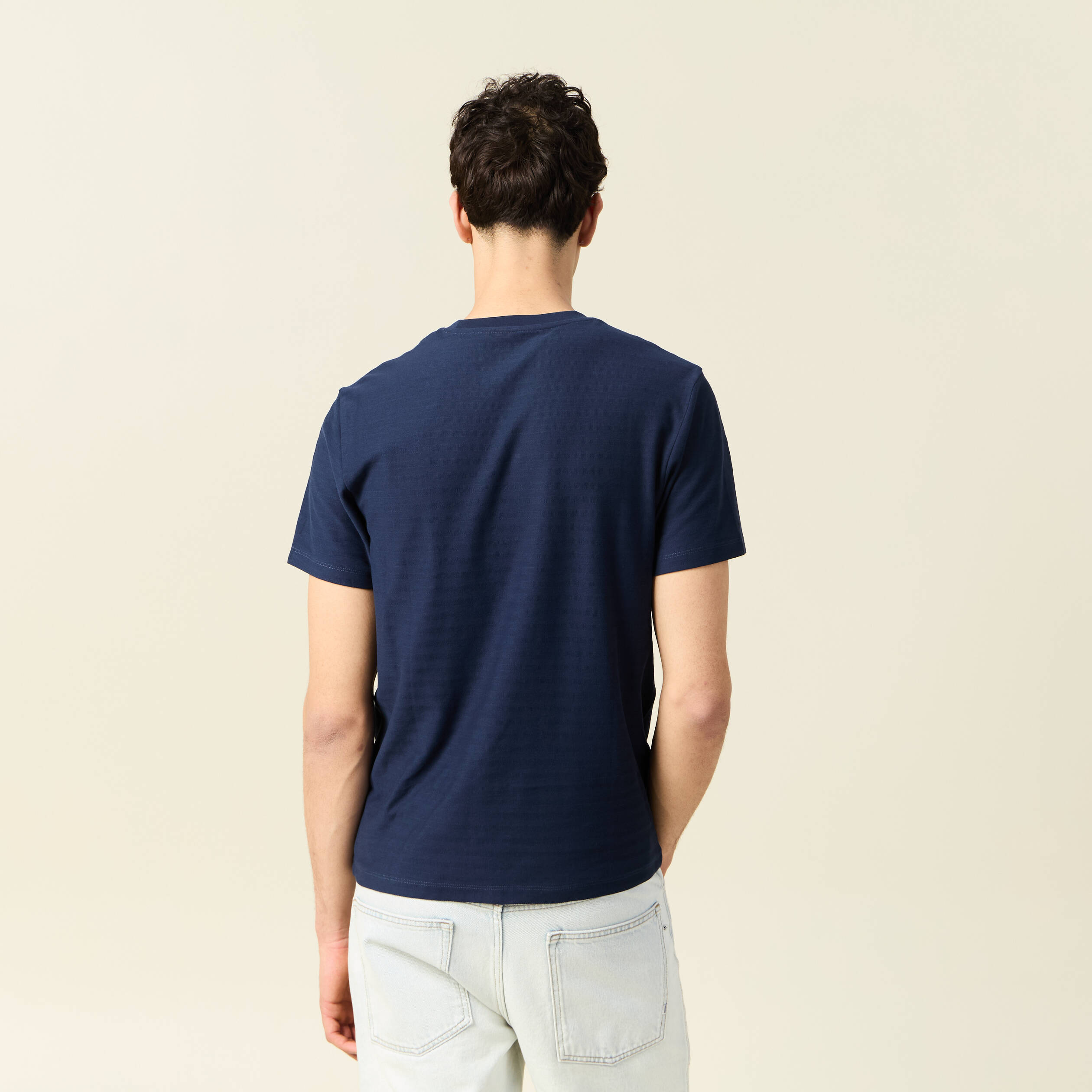 T-shirt manches courtes bleu marine homme