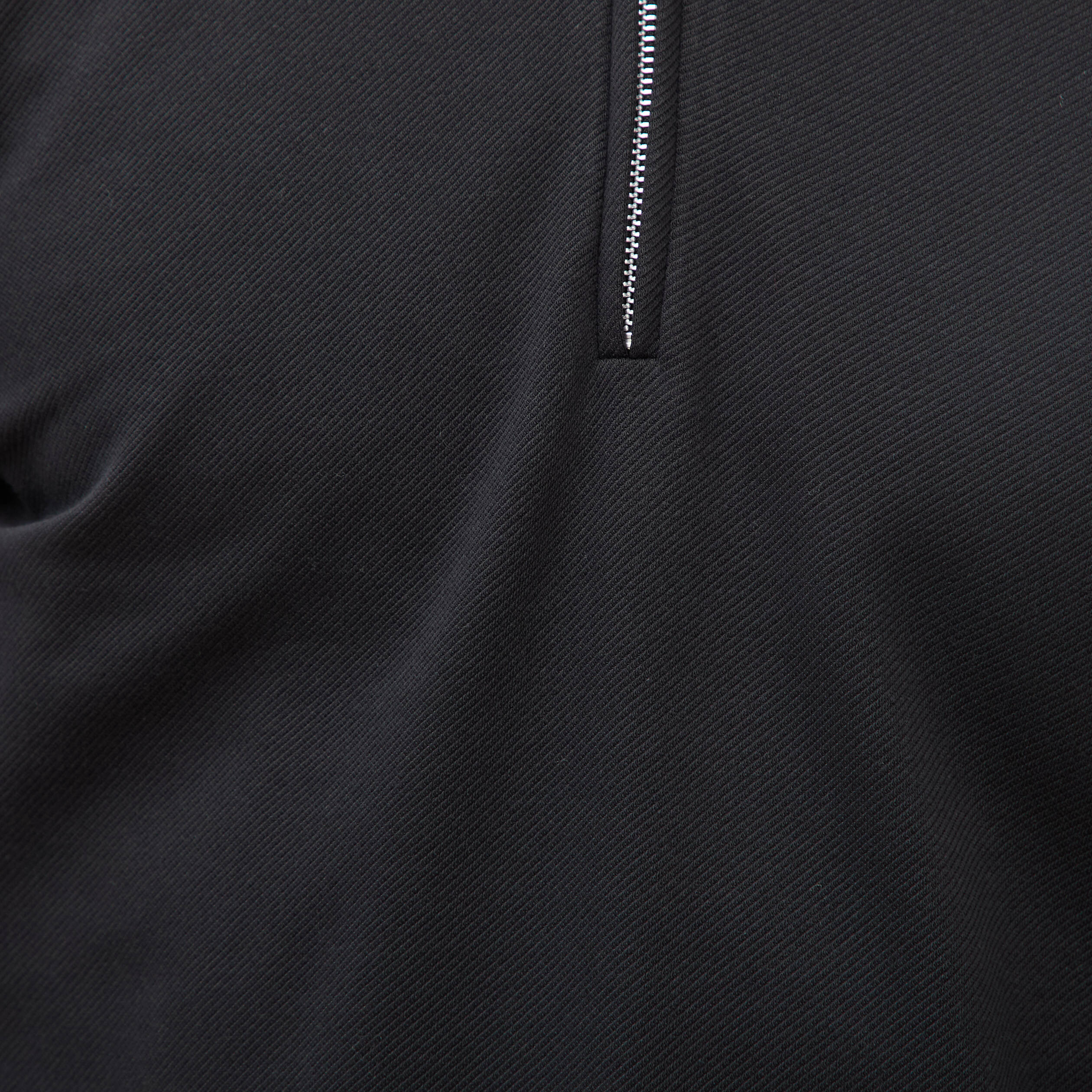 Polo droit manches longues noir homme