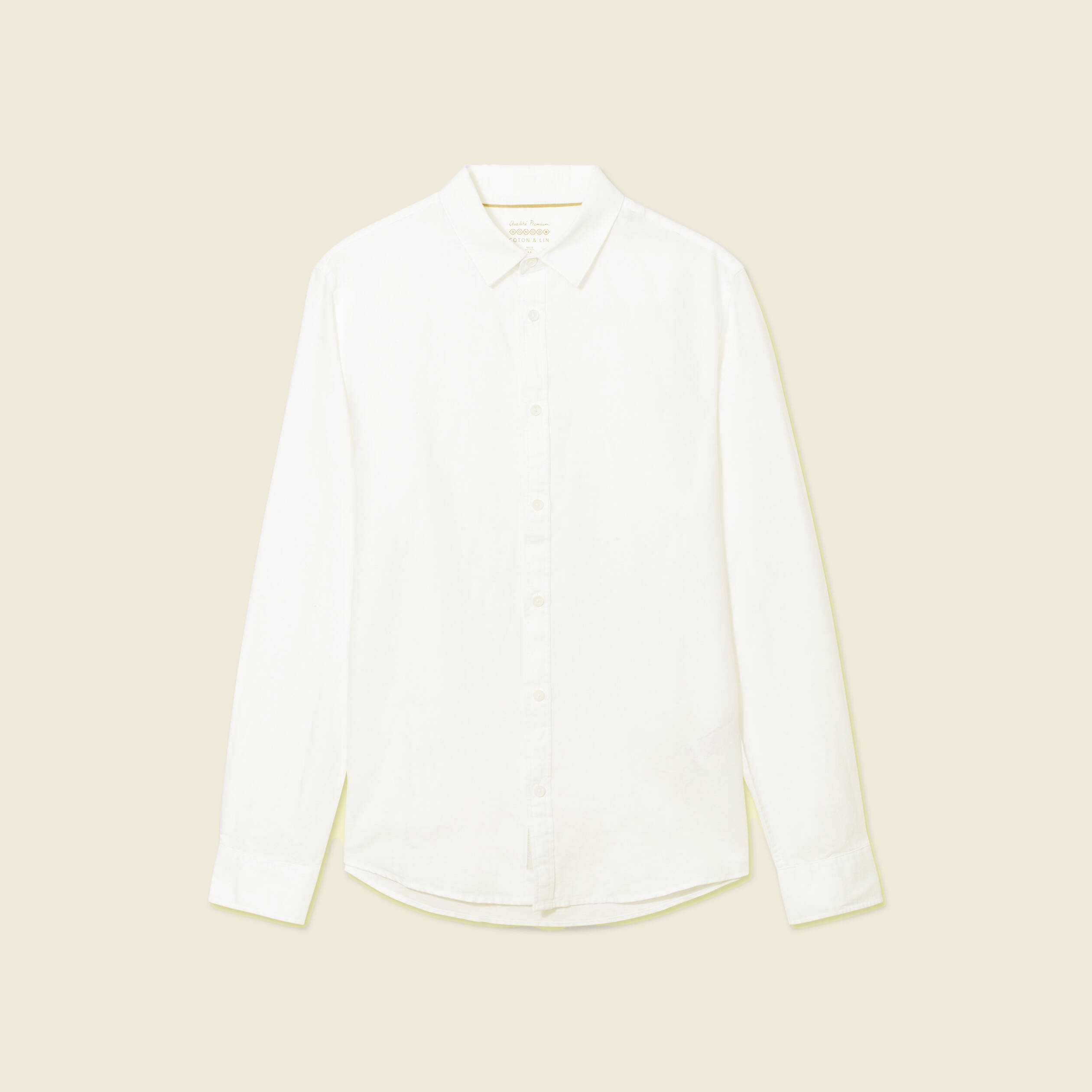 Chemise manches longues blanc homme
