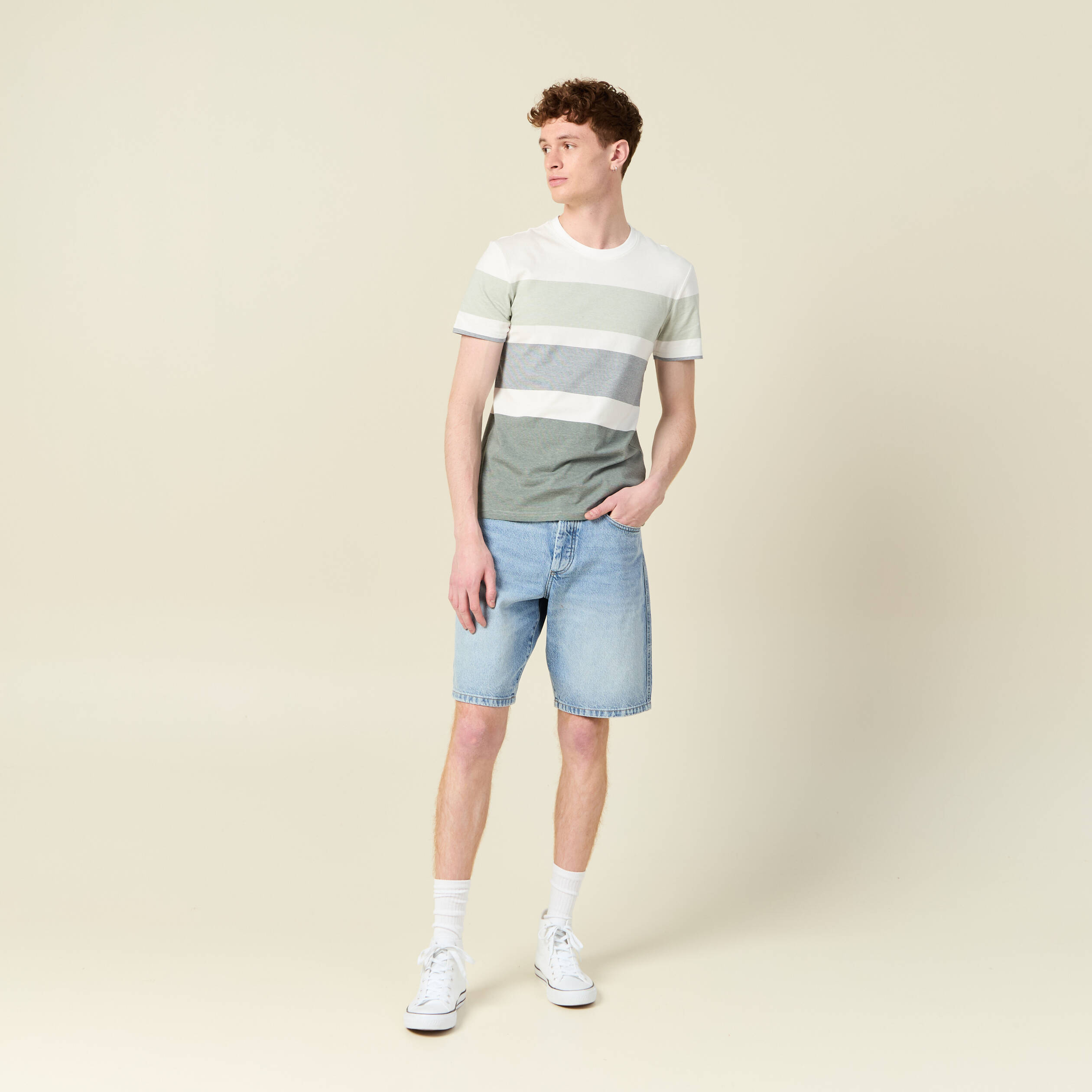 t shirt manches courtes vert olive homme T-shirt manches courtes vert olive homme