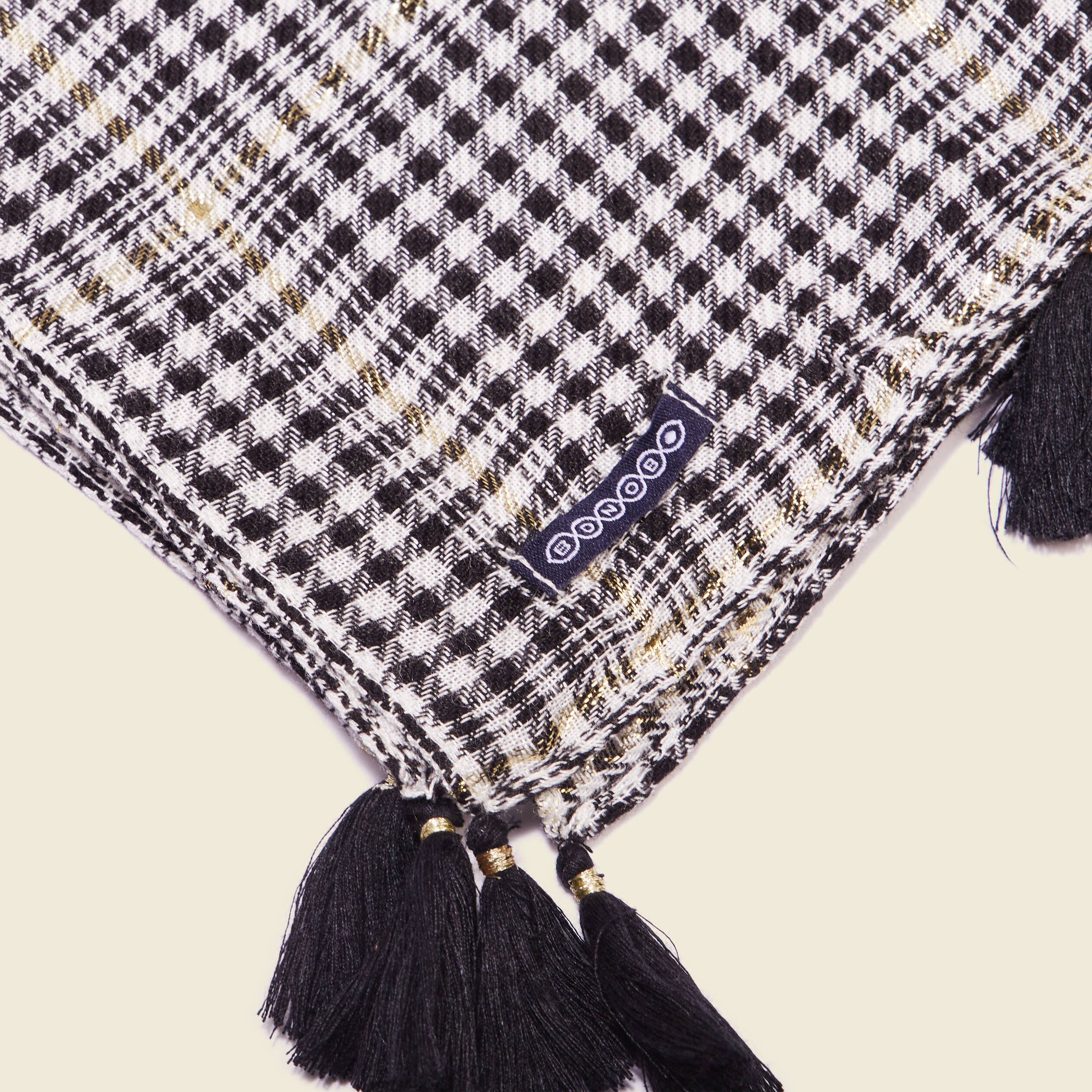 foulard a pampilles noir femme Foulard à pampilles noir femme
