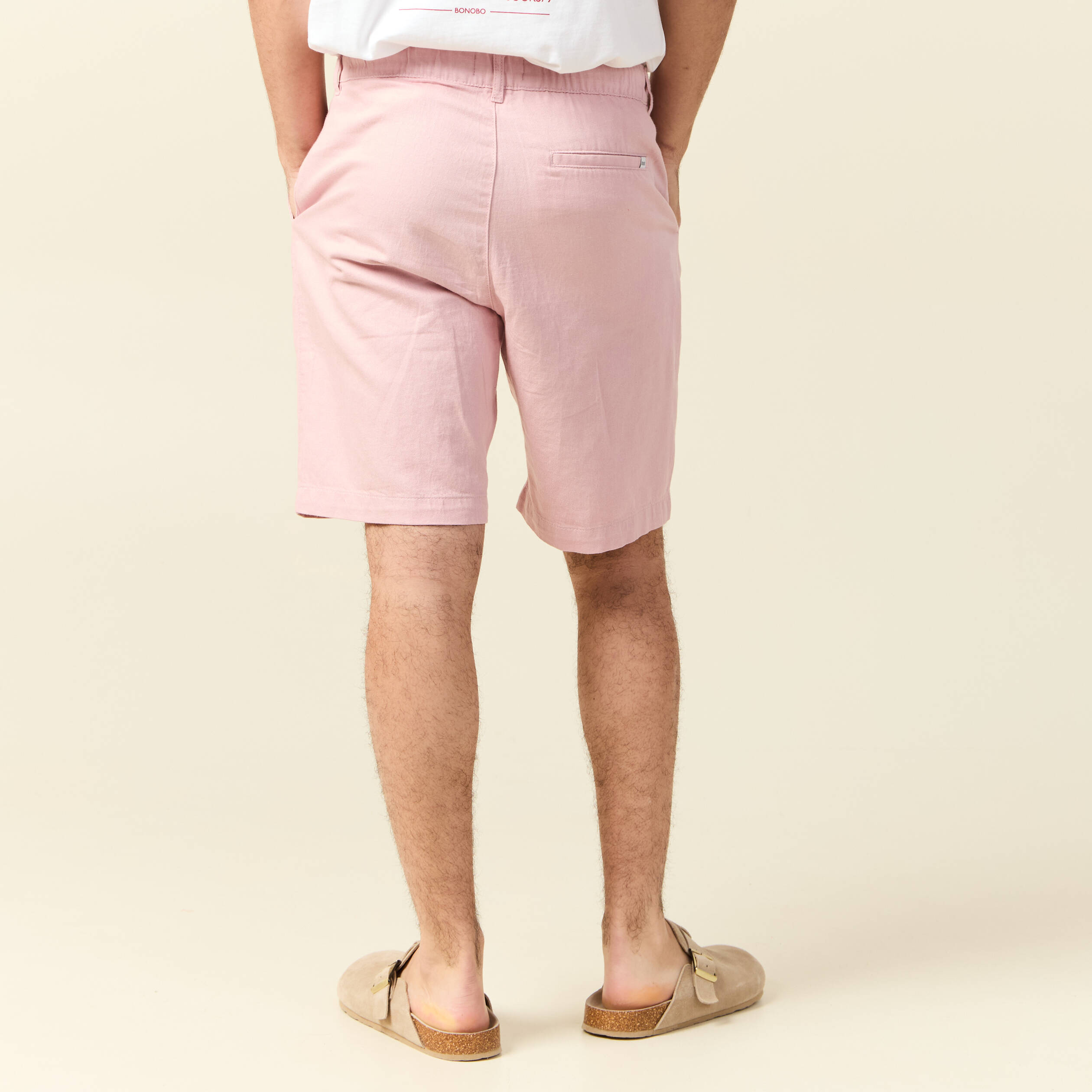 bermuda chino rose pastel homme Bermuda chino rose pastel homme