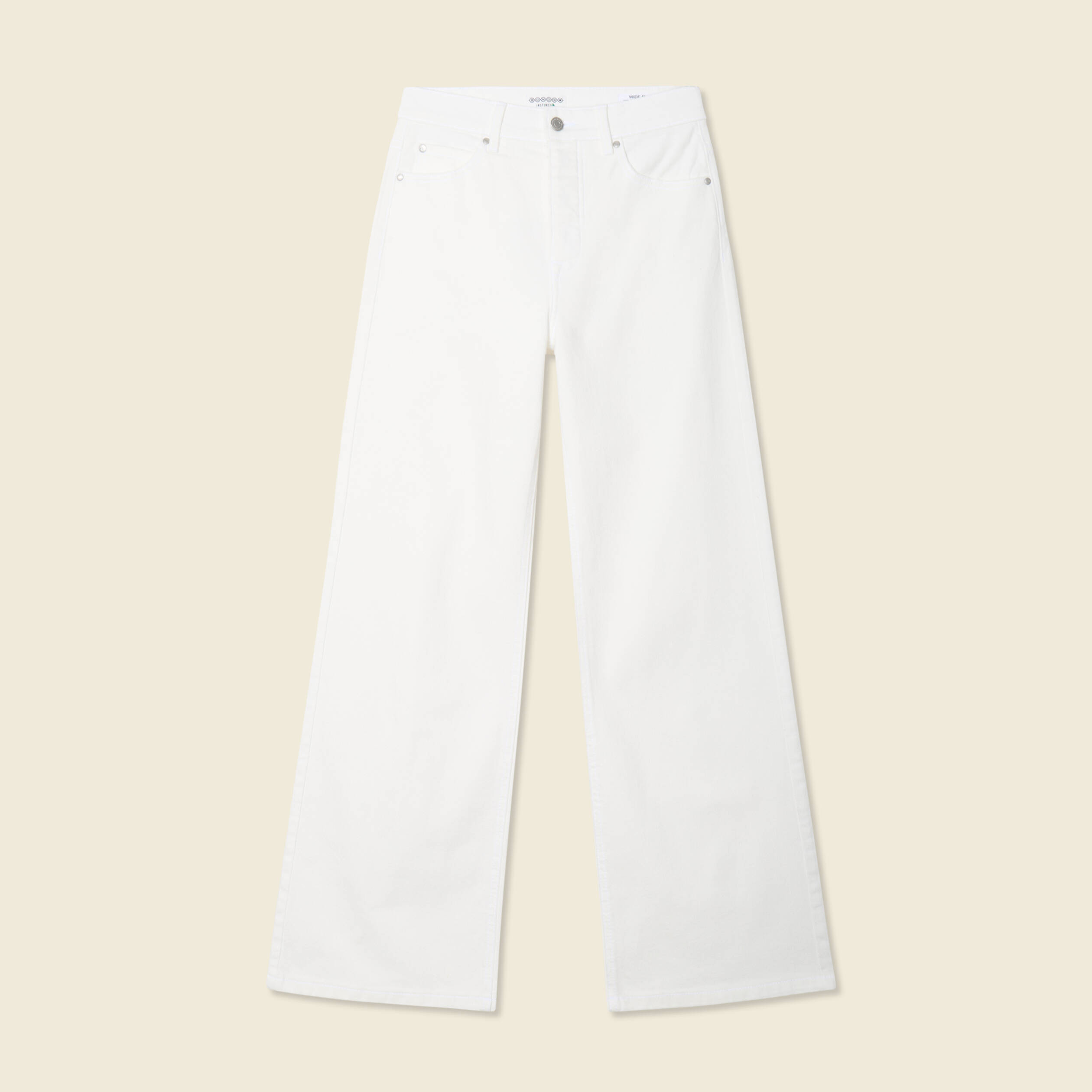 jeans large eco responsable denim blanc femme Jeans large éco-responsable denim blanc femme