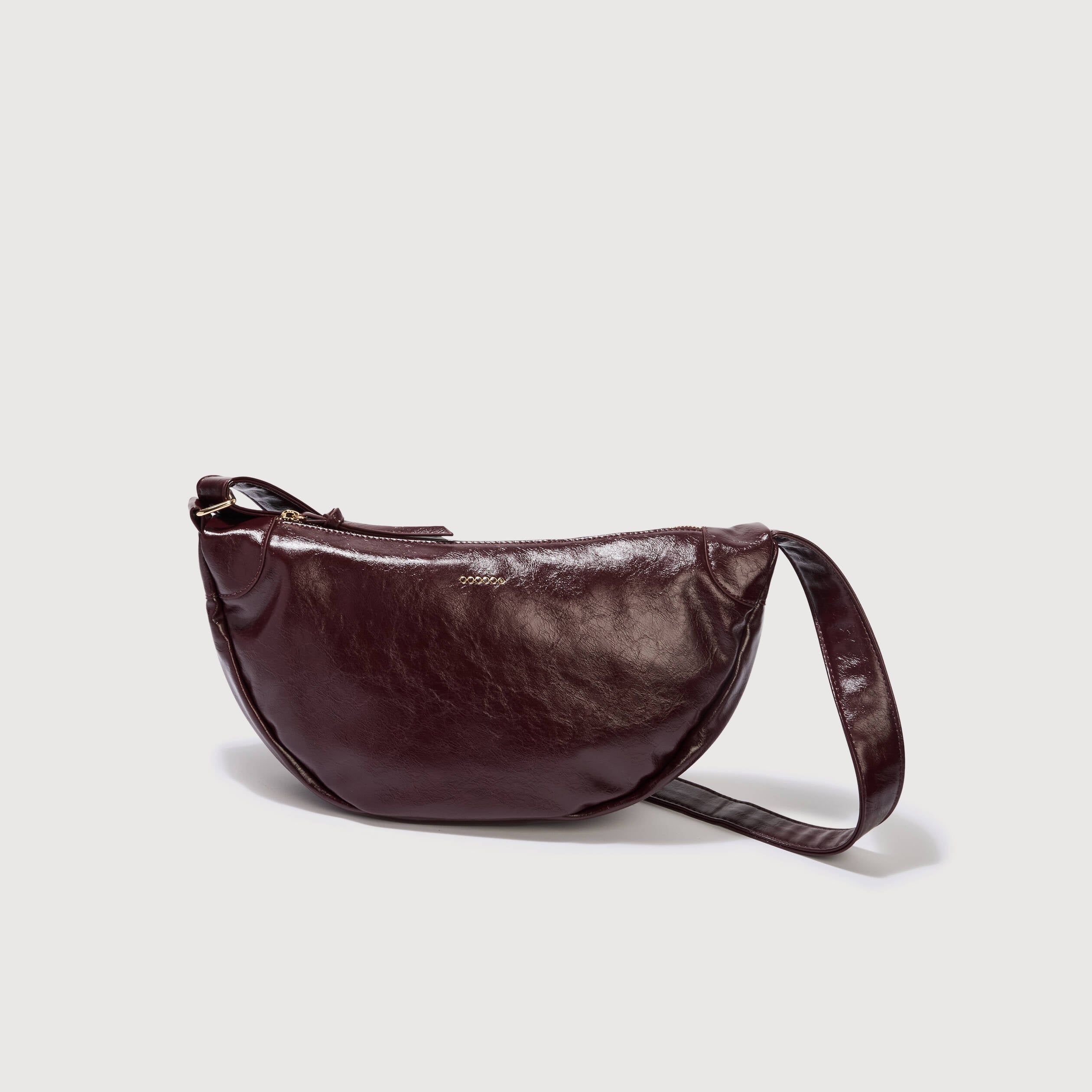 Sac bandouli&egrave;re avec doublure prune femme