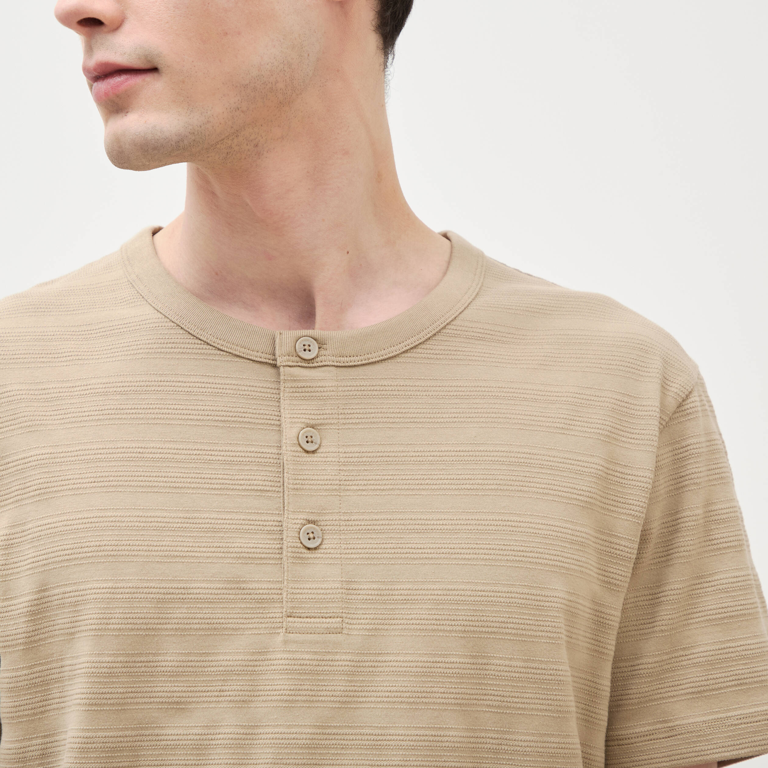 T-shirt en coton vert olive homme