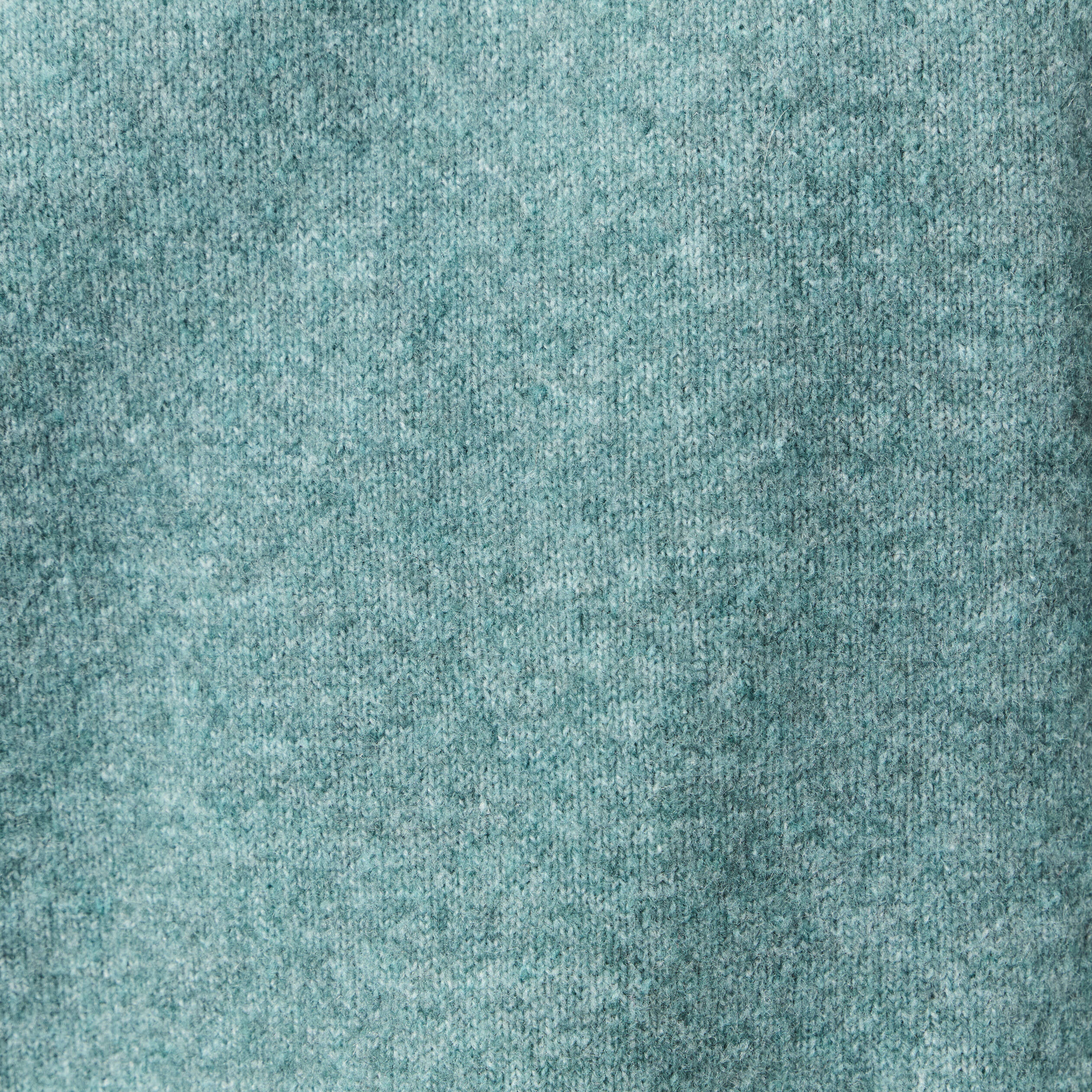 Pull manches longues col rond vert fonc&eacute; homme