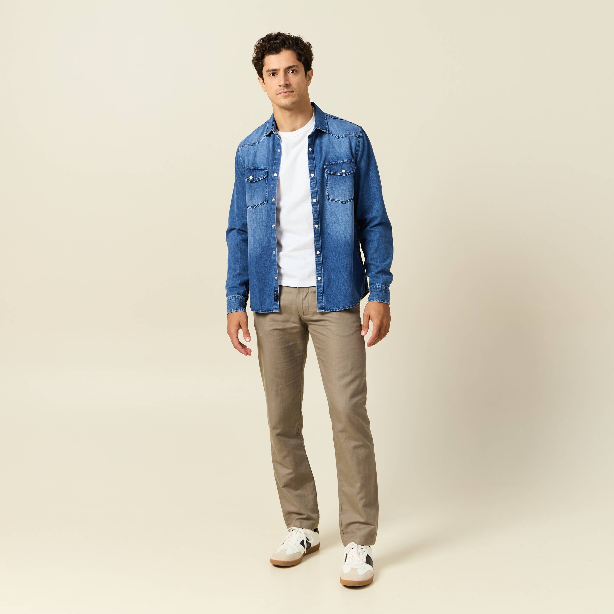 Pantalon chino sable homme