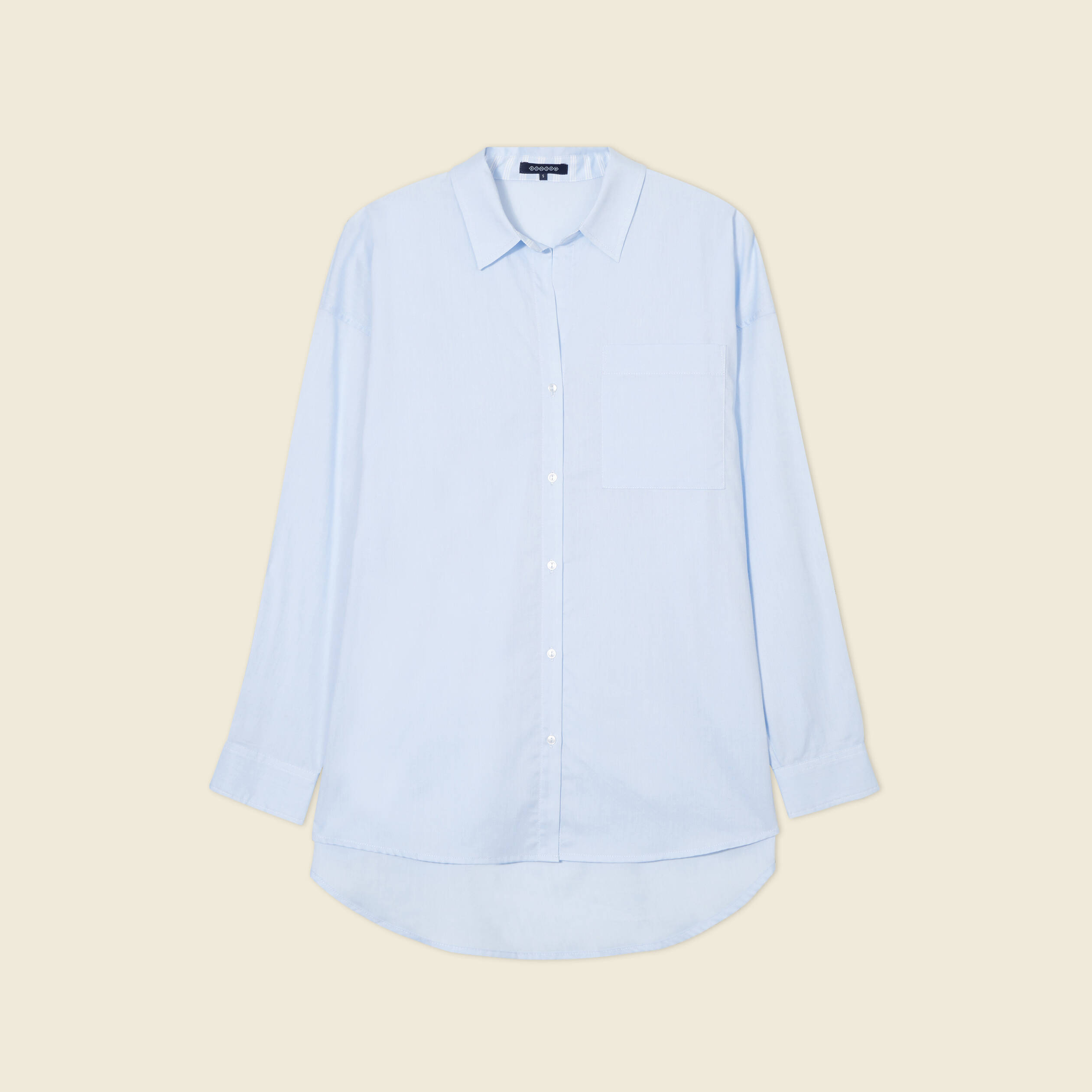 chemise manches longues bleu ciel femme Chemise manches longues bleu ciel femme