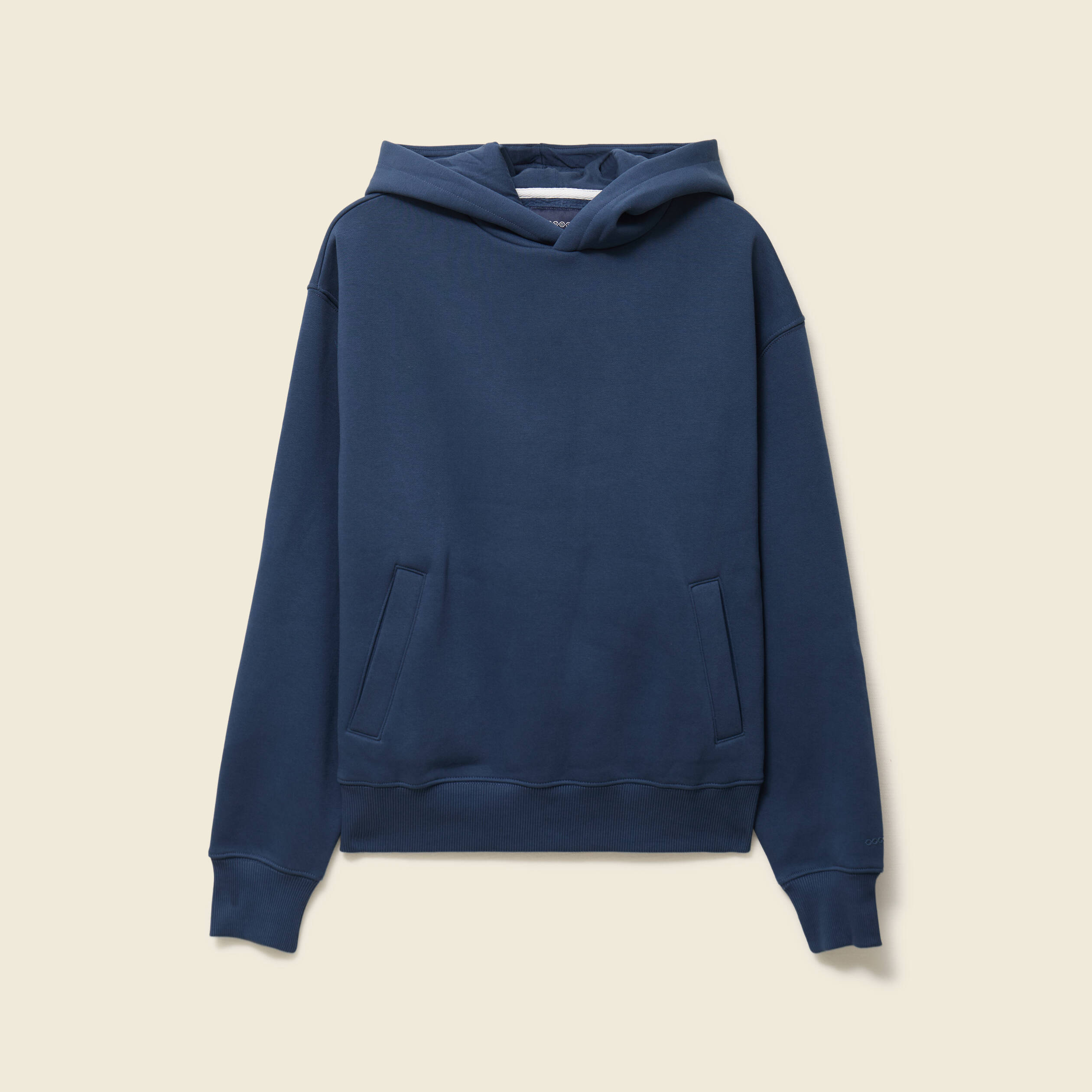 Sweat &agrave; capuche manches longues bleu fonc&eacute; homme