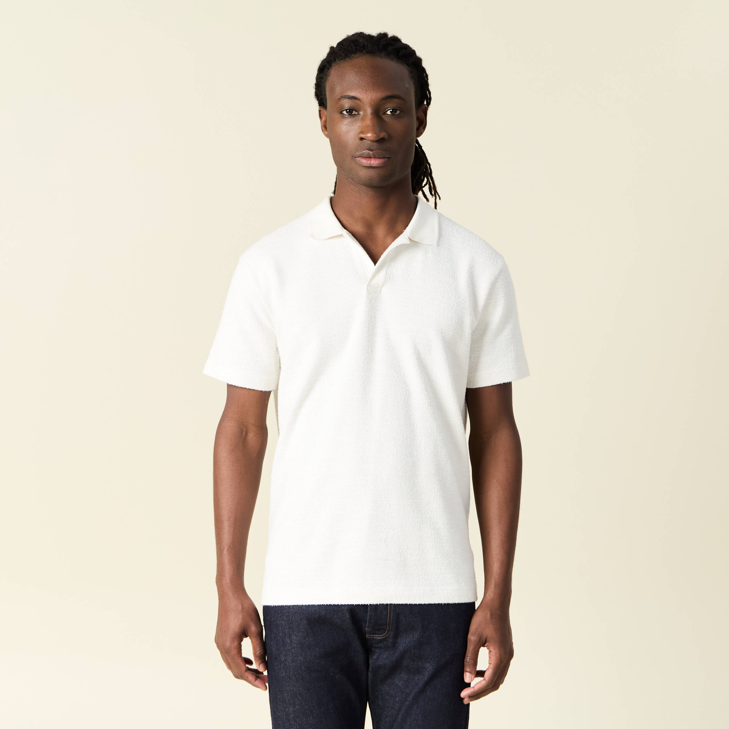 polo manches courtes ecru homme Polo manches courtes ecru homme