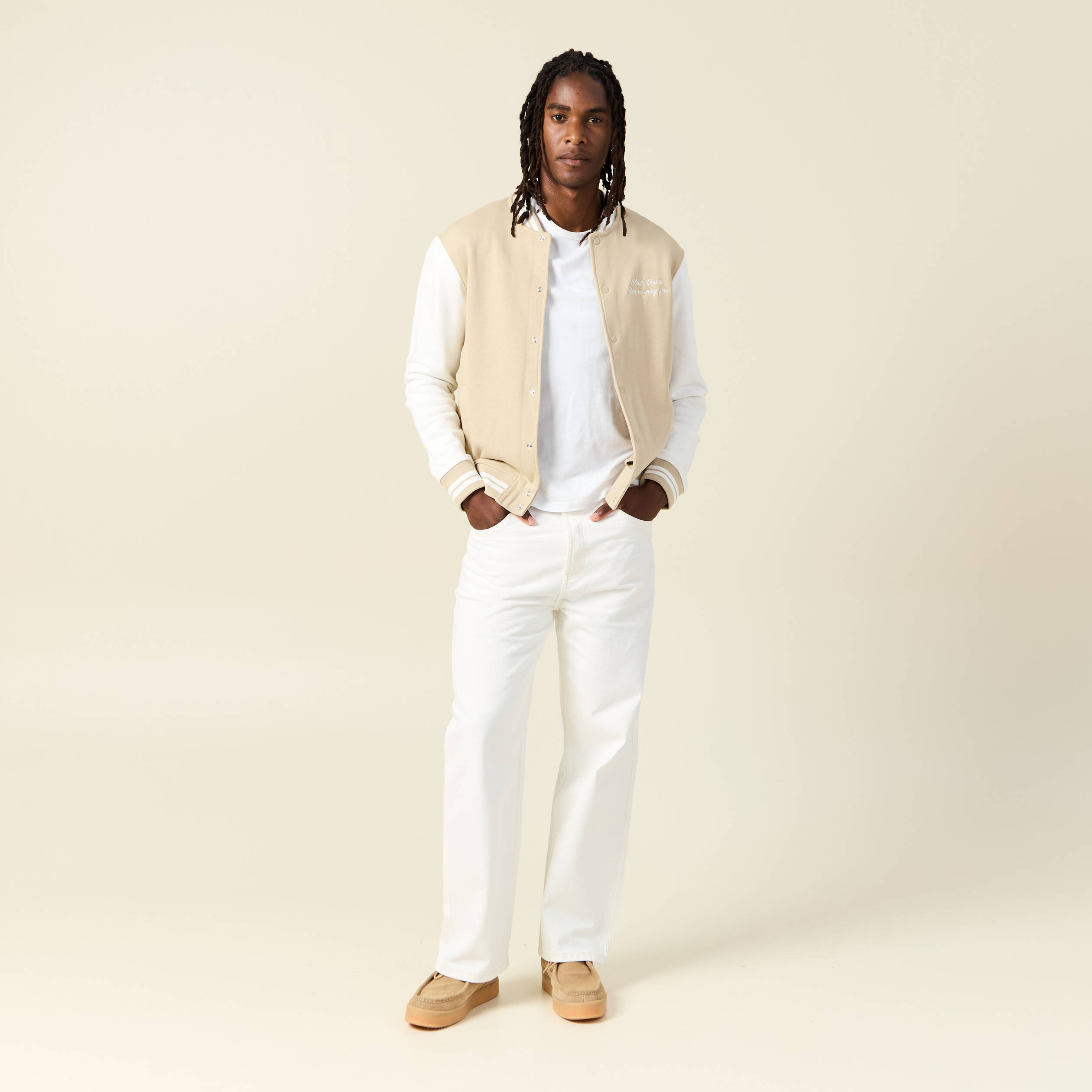 veste teddy eco responsable beige homme Veste teddy éco-responsable beige homme