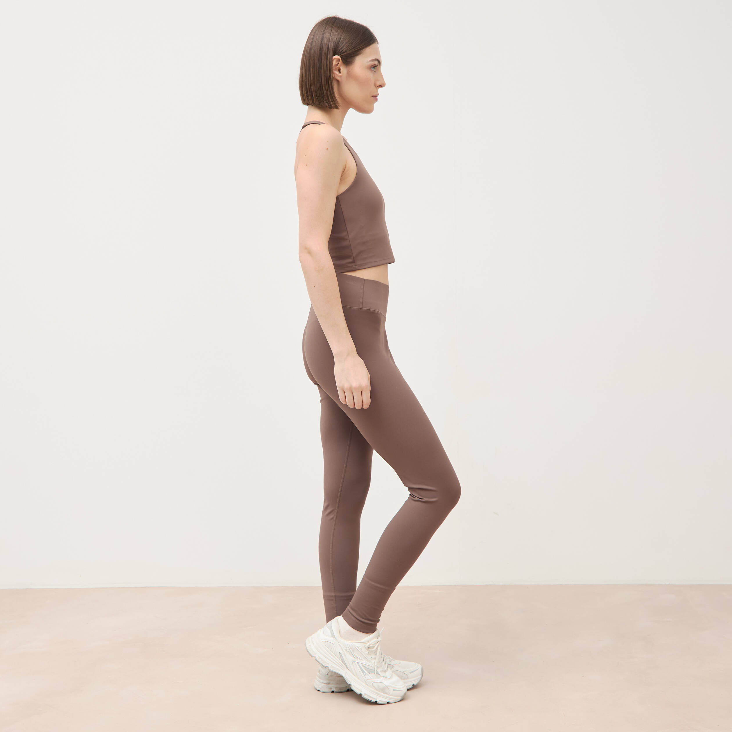 Leggings marron femme