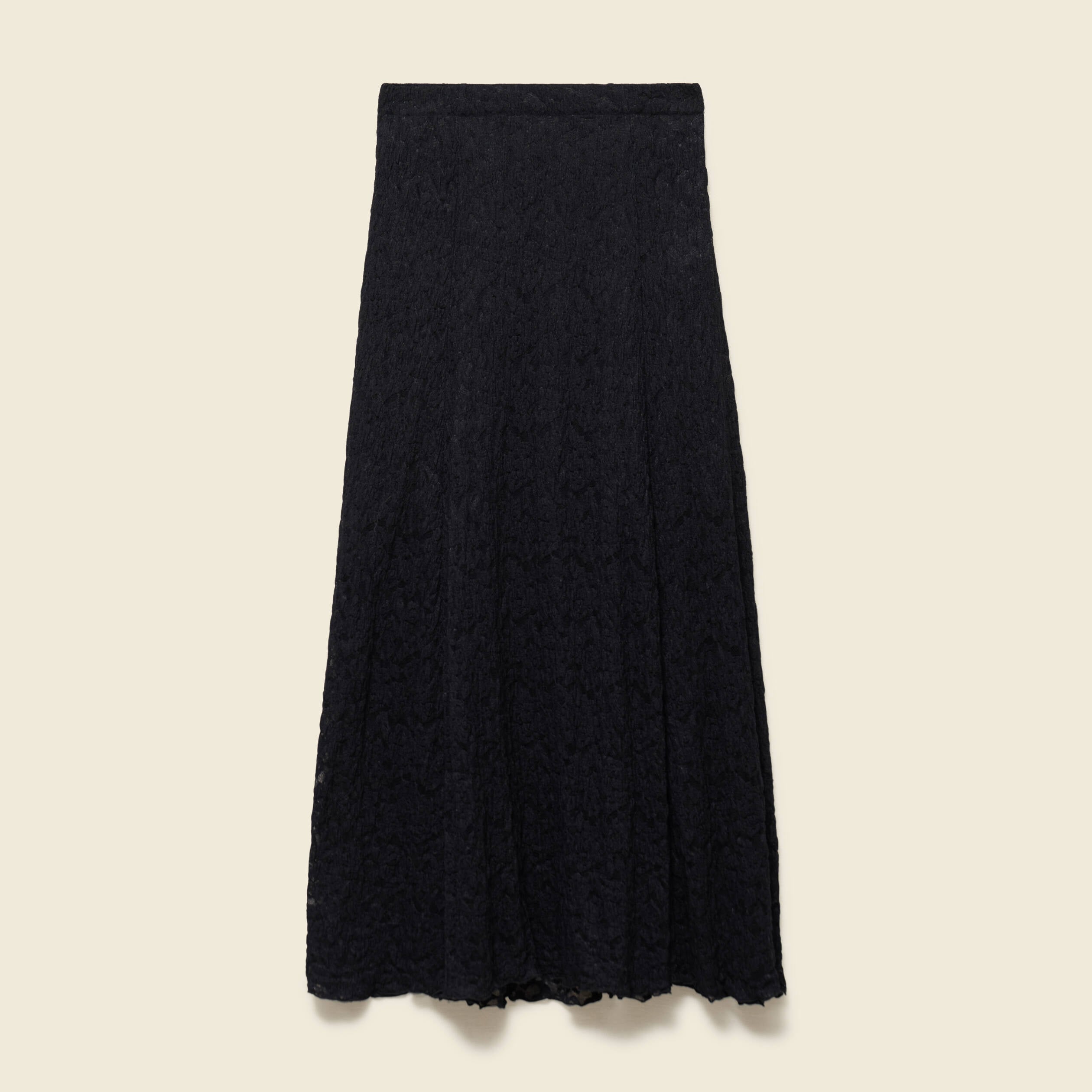Jupe longue &eacute;vas&eacute;e doubl&eacute;e noir femme