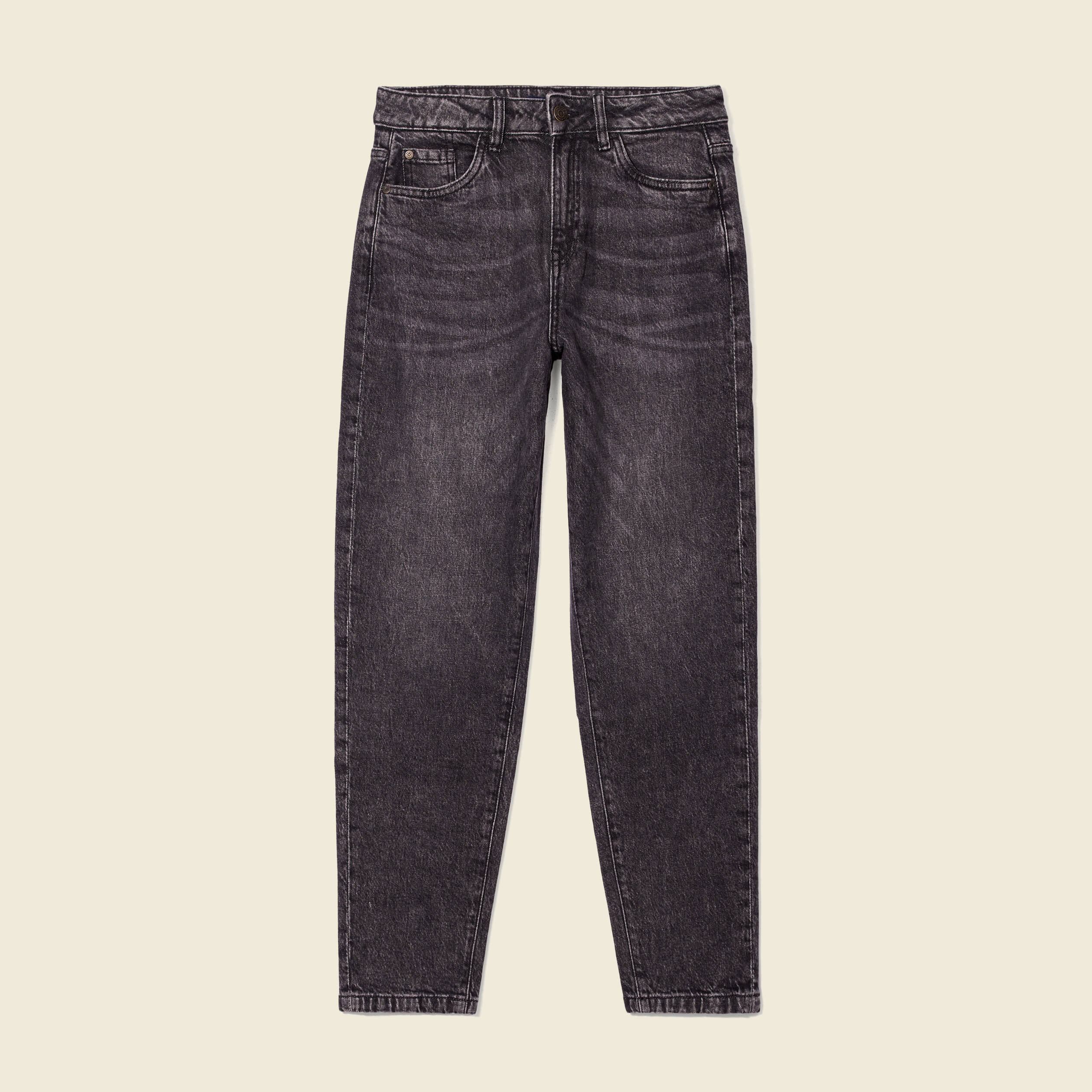 jeans mom 78eme denim gris femme Jeans mom 7/8ème denim gris femme