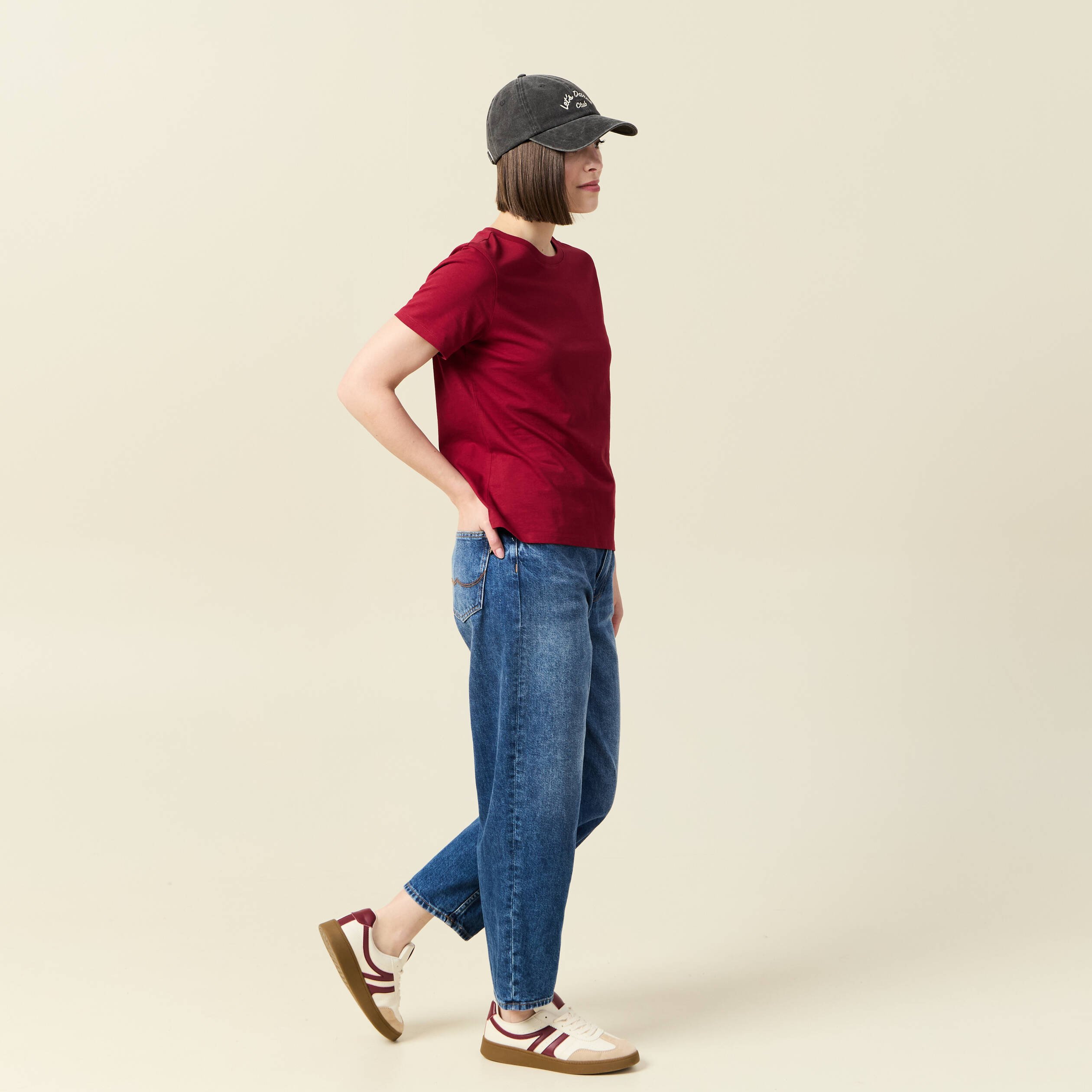 t shirt manches courtes rouge femme T-shirt manches courtes rouge femme