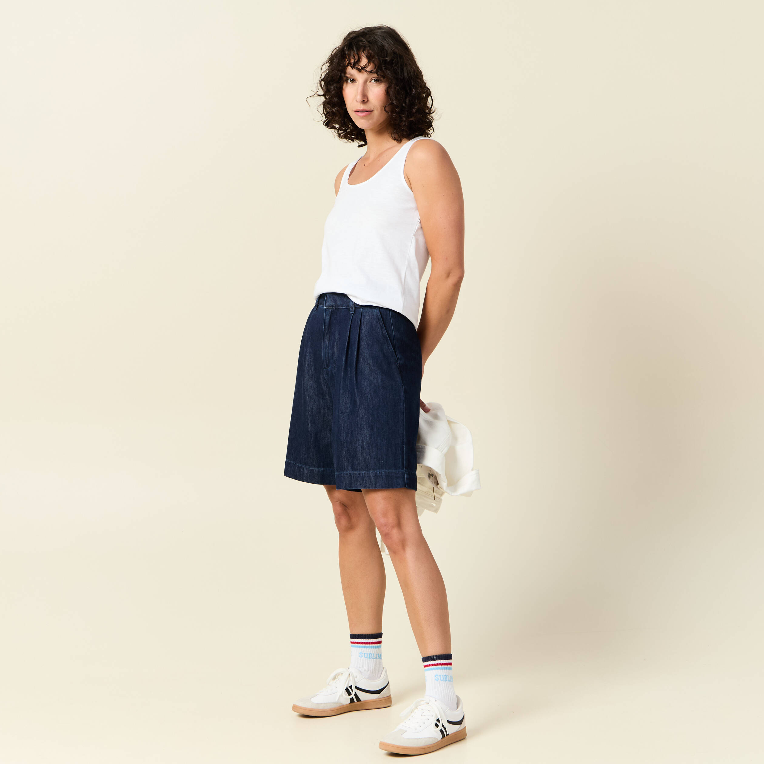 debardeur sans manches ecru femme Débardeur sans manches ecru femme