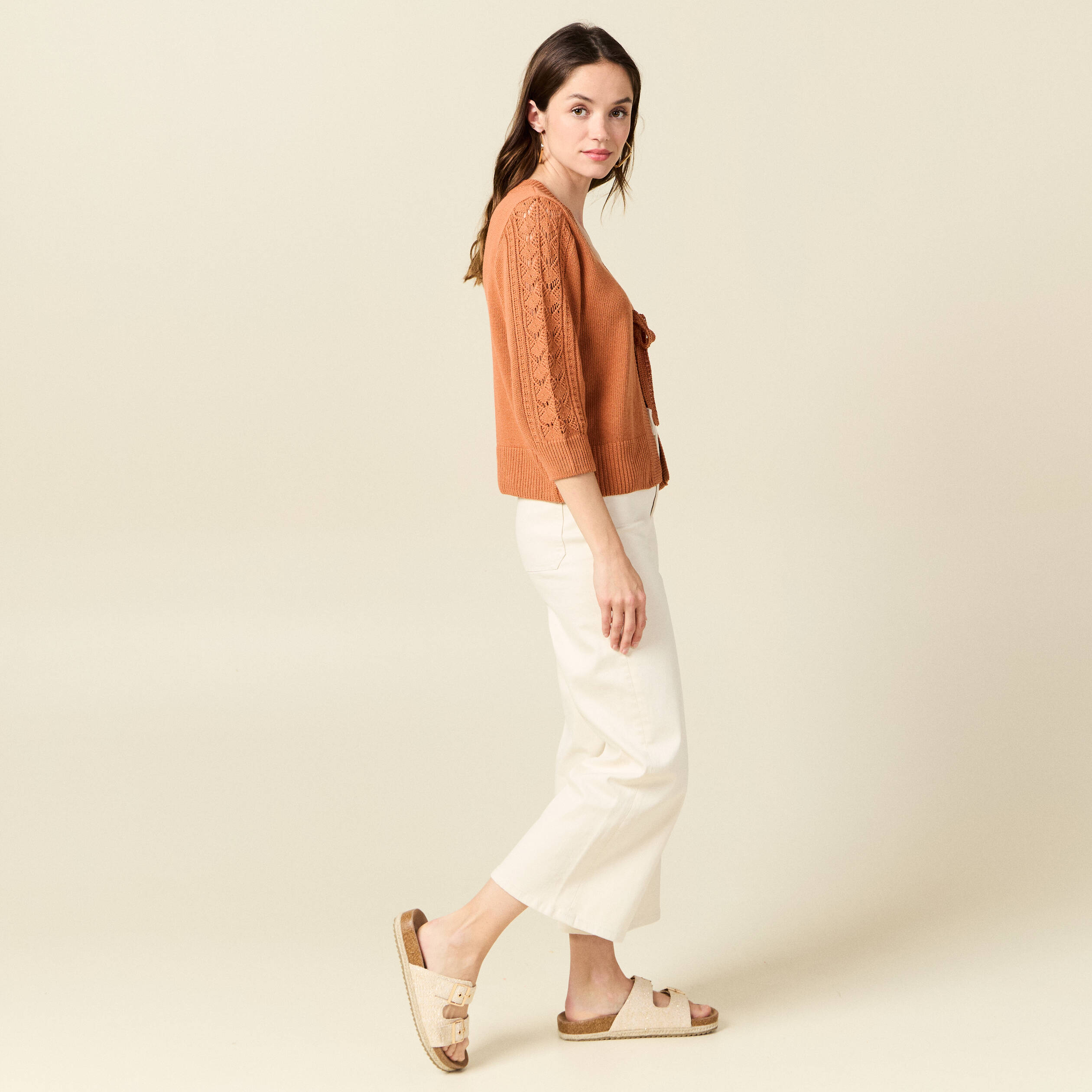 Gilet éco-responsable rouge foncé femme
