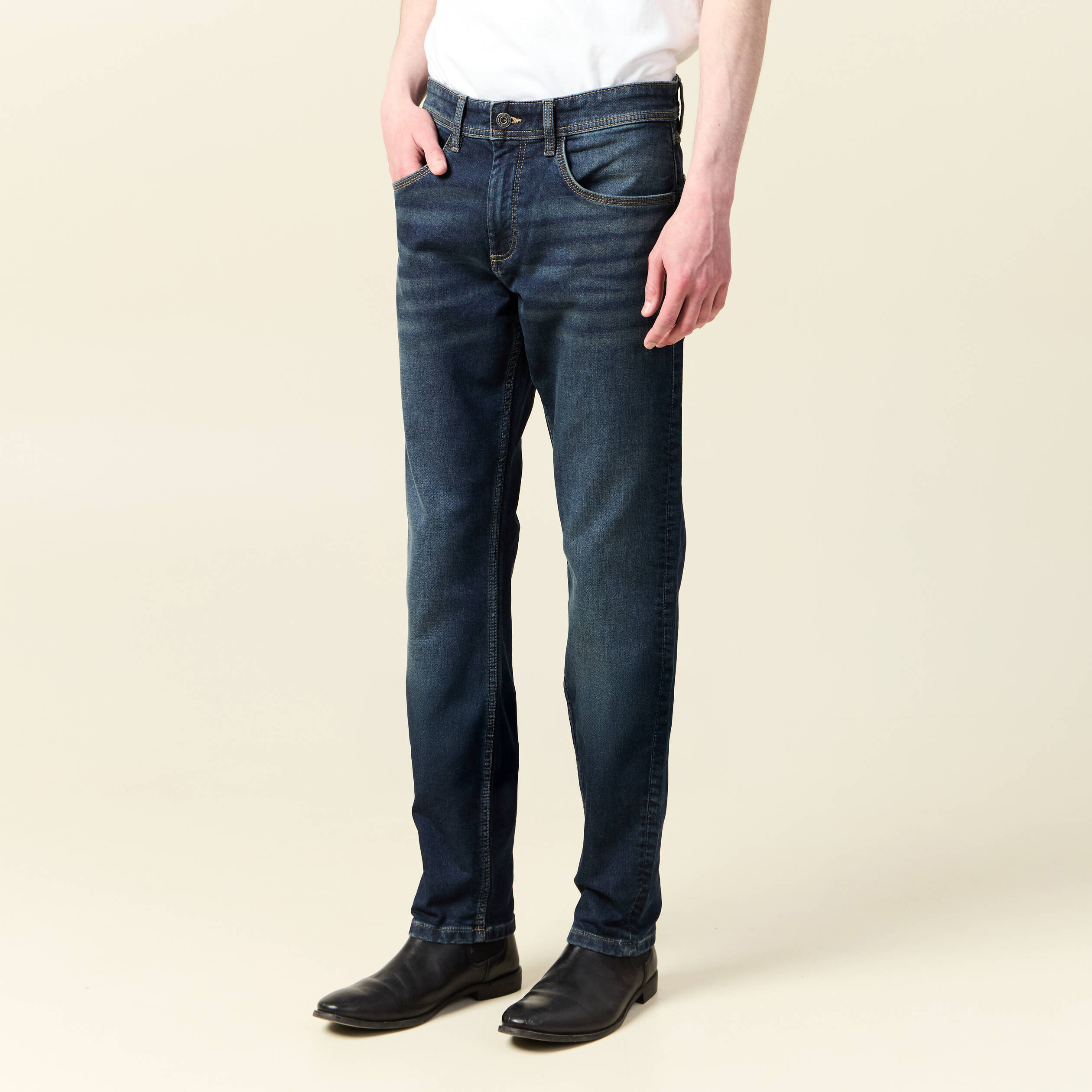 Jeans straight denim dirty homme