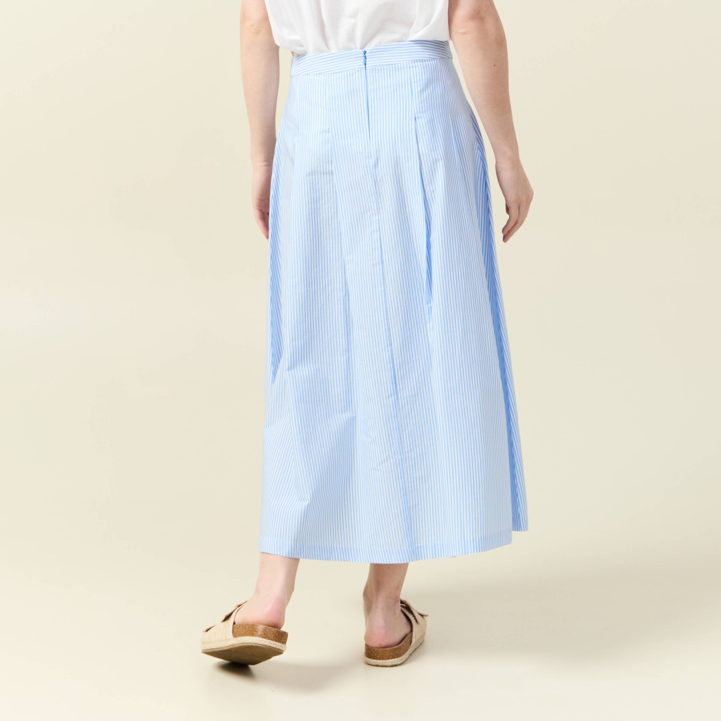 jupe en coton taille standard bleu femme Jupe en coton taille standard bleu femme