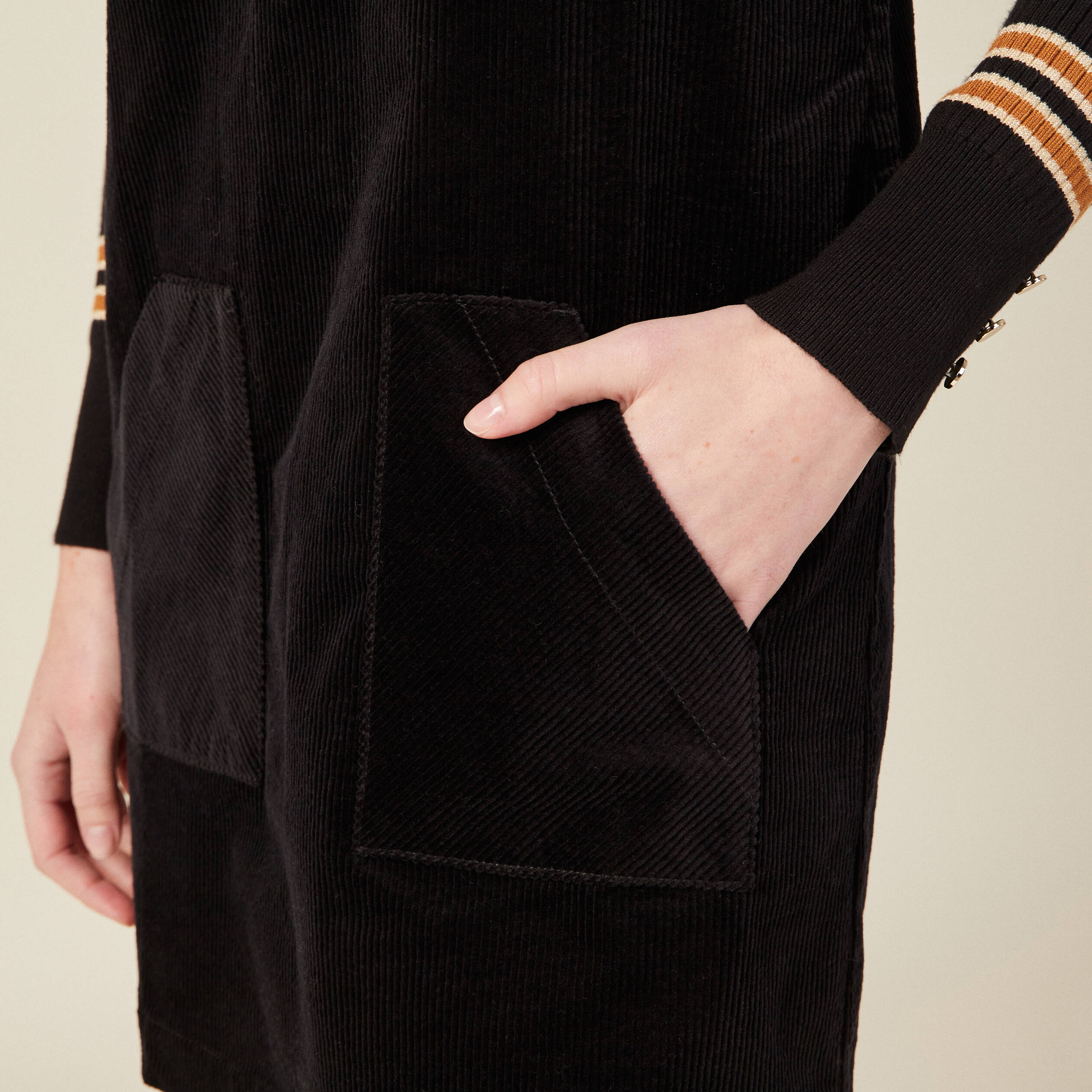 Robe chasuble velours femme new arrivals