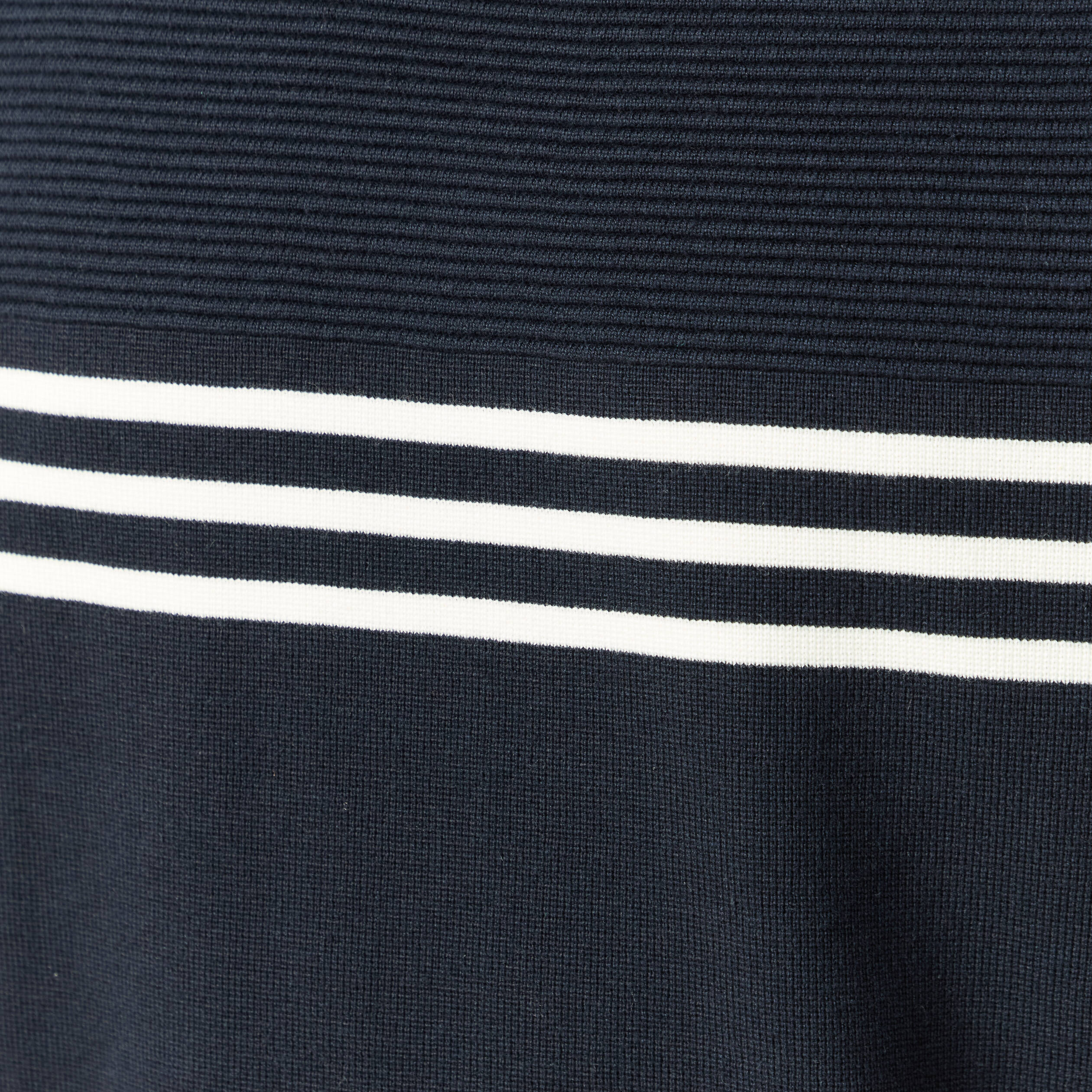 Pull fin col rond manches longues bleu marine homme