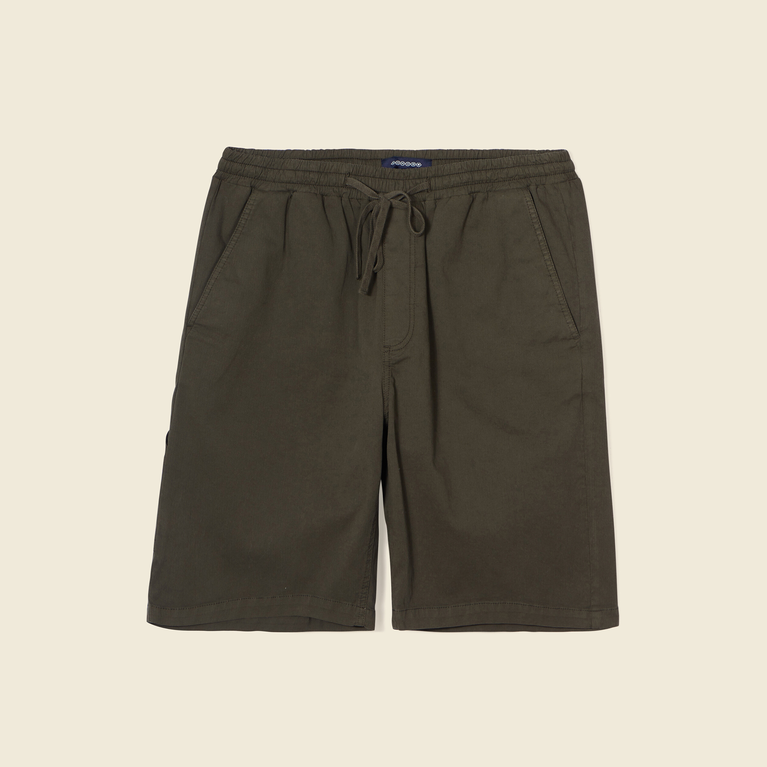 Bermuda droit velours gris foncé homme