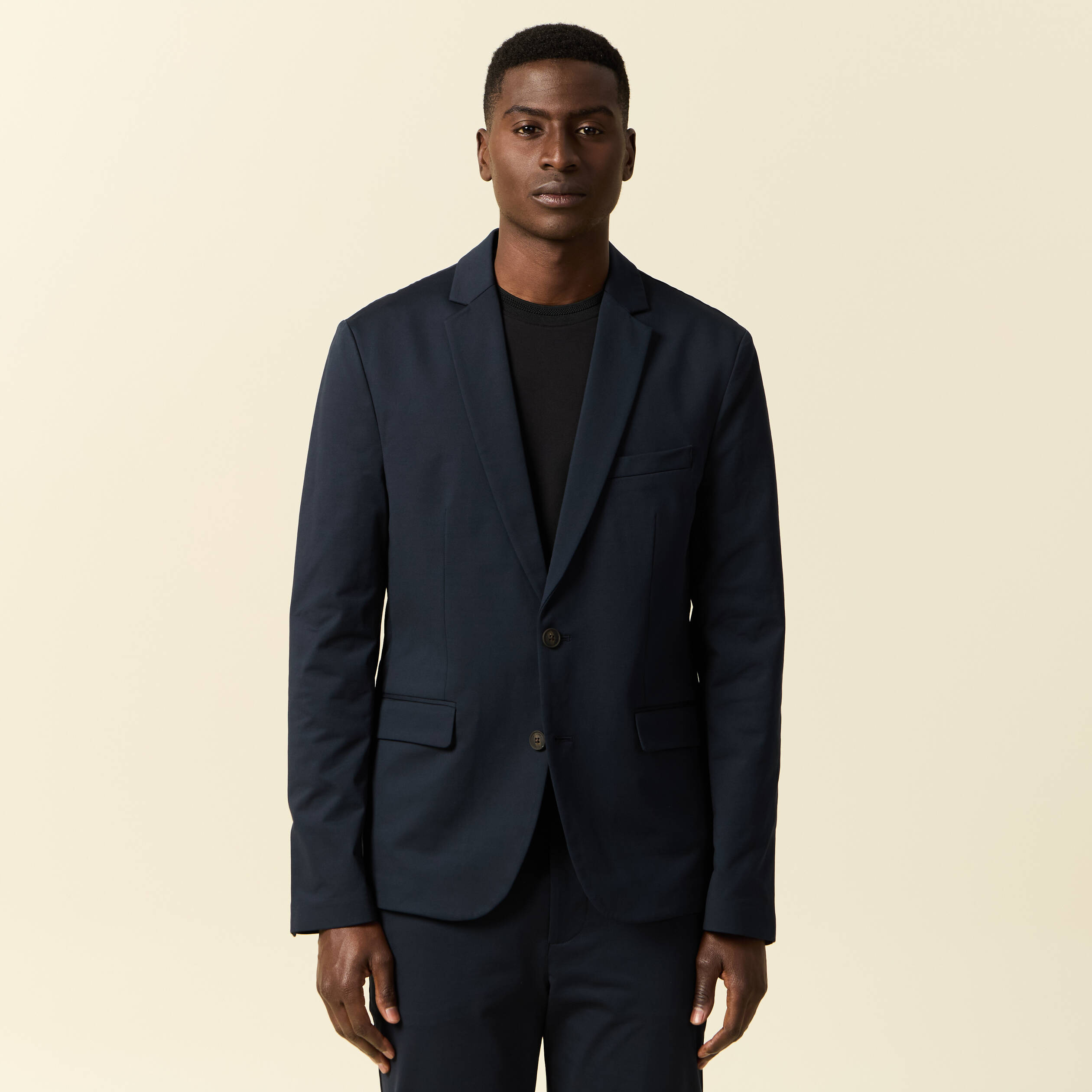 Veste blazer stretch bleu marine homme