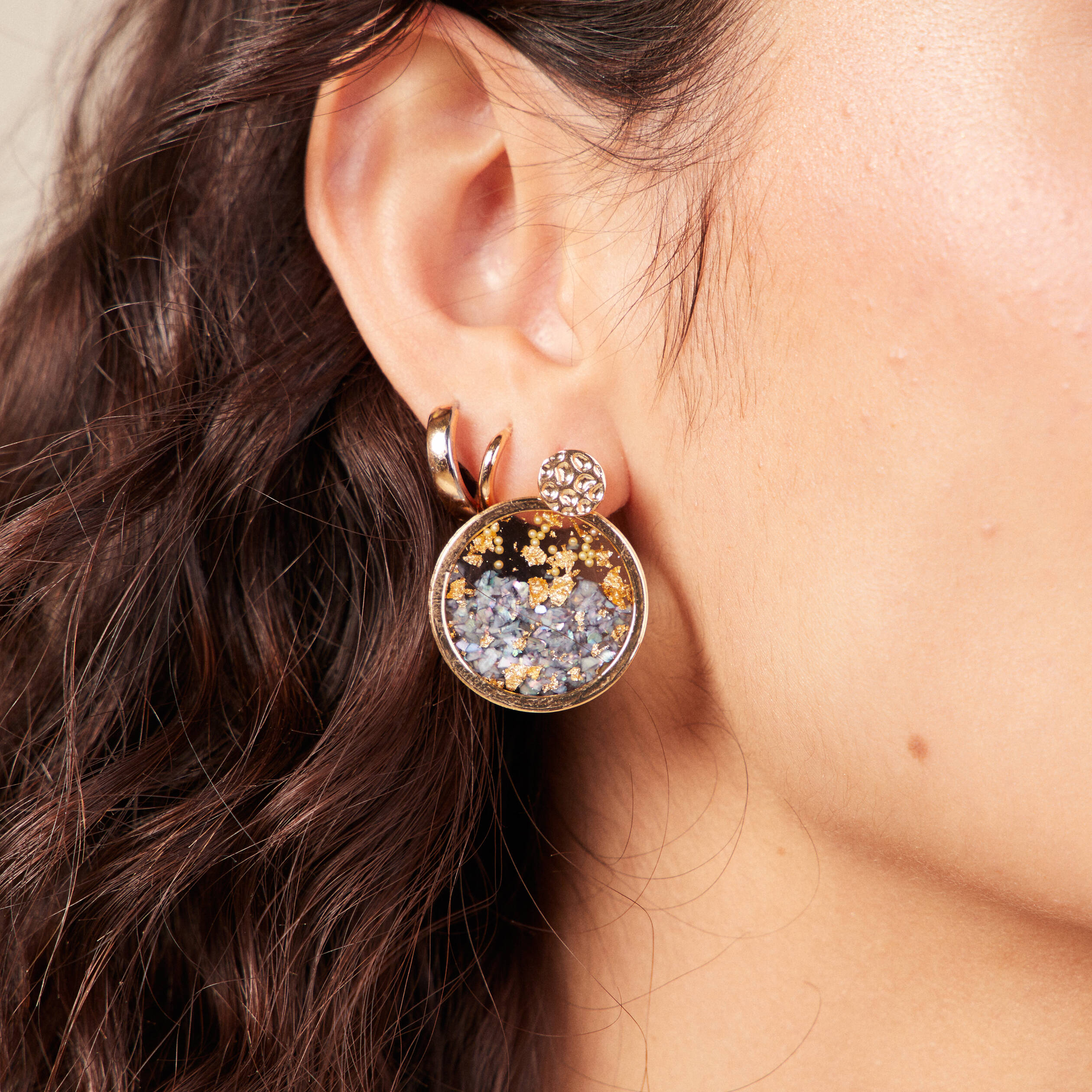 Boucles D'oreilles Clips Pendantes Strass Noir - Sans Marque - Style Soirée