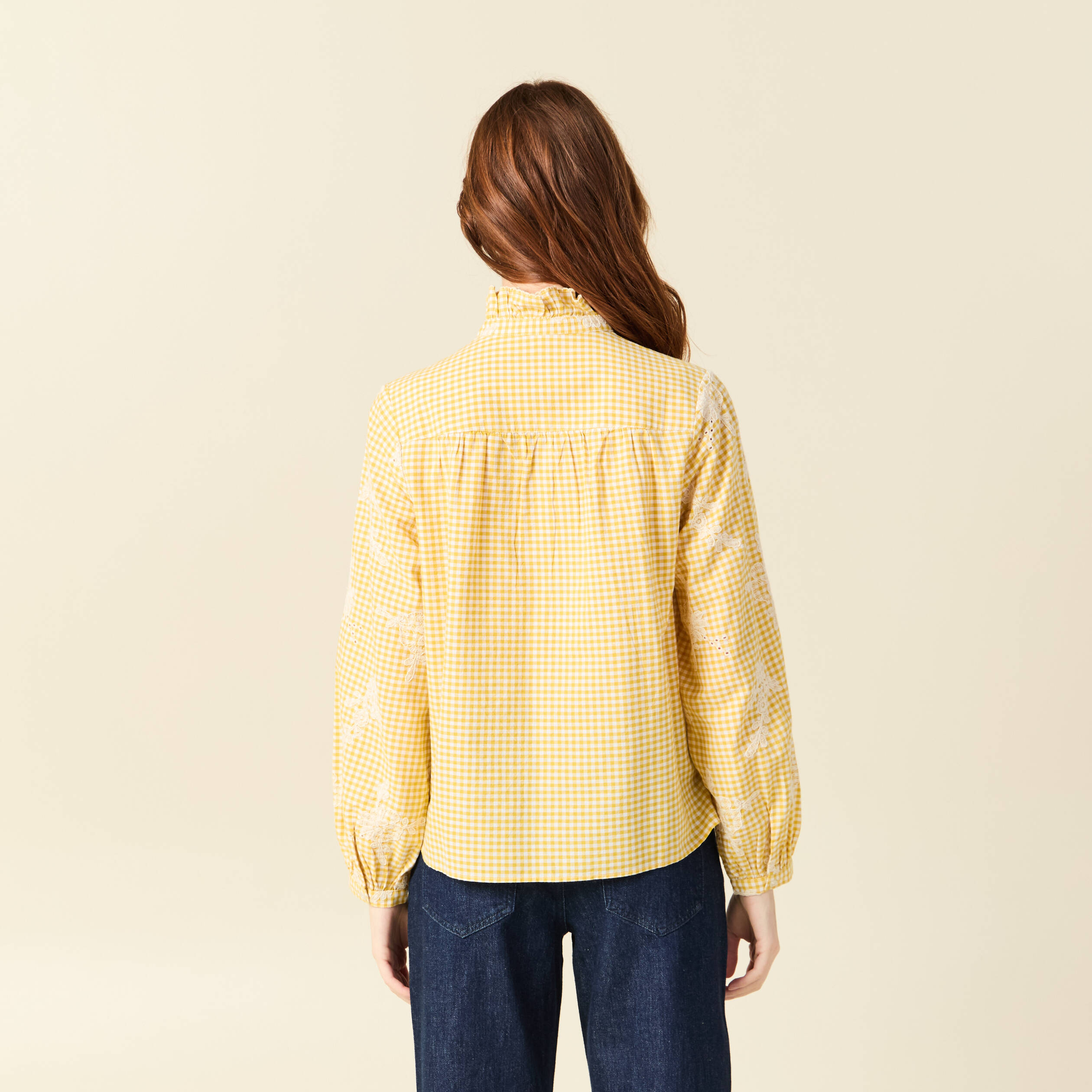 Chemise Femme Carl Meyers Manches Longues - Jaune Clair - Taille 10 - Occasion