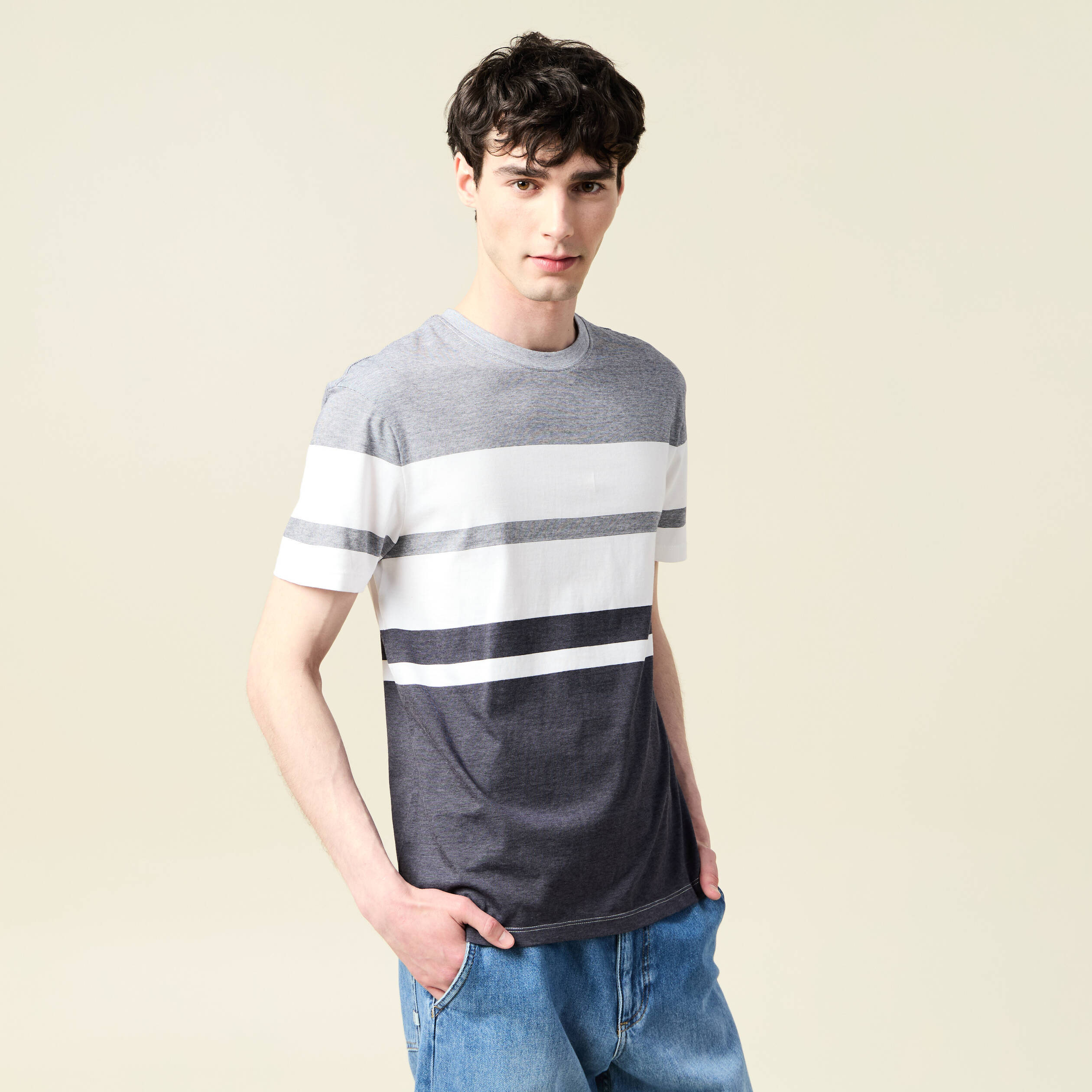 t shirt manches courtes bleu marine homme T-shirt manches courtes bleu marine homme
