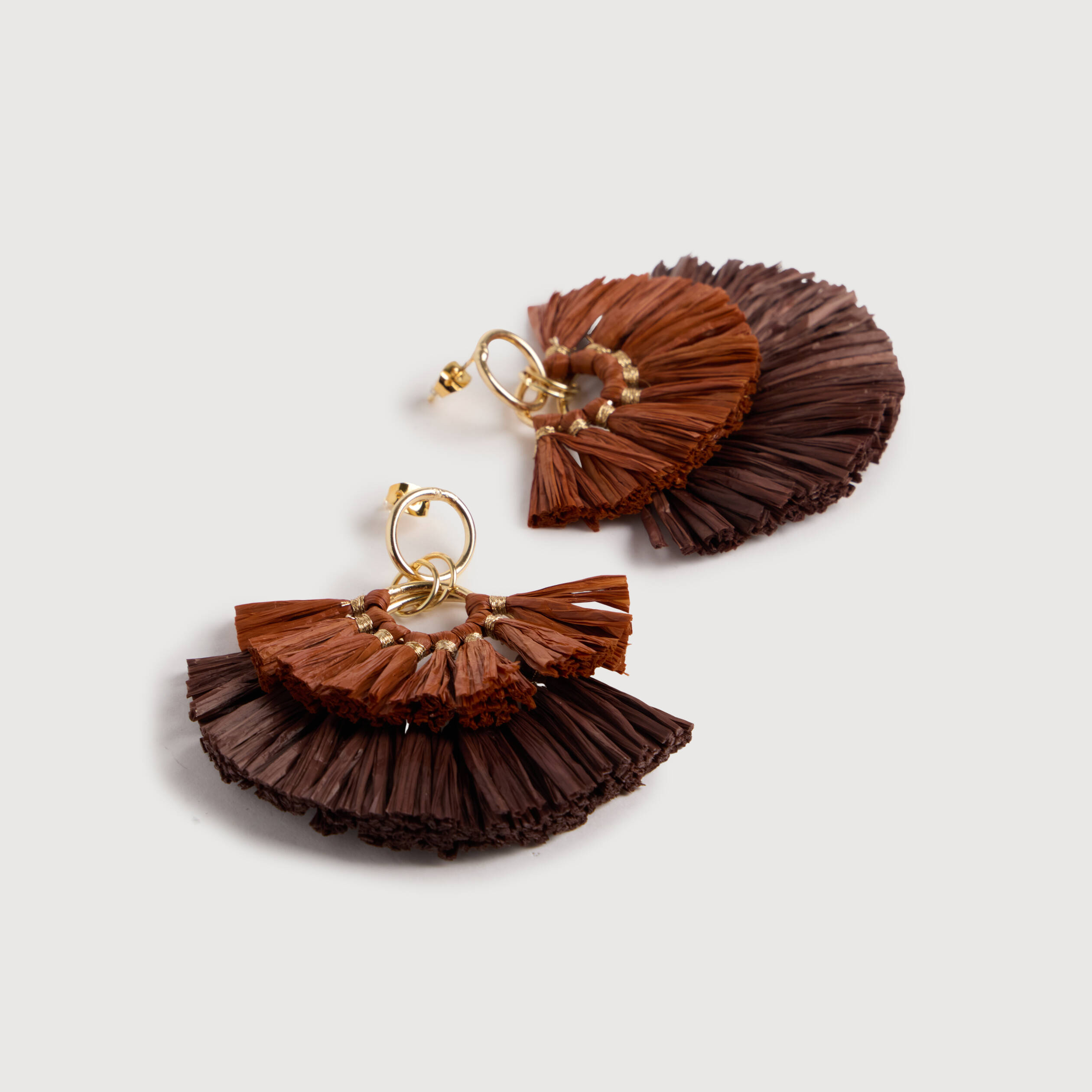 Boucles d'oreilles orange fonc&eacute; femme