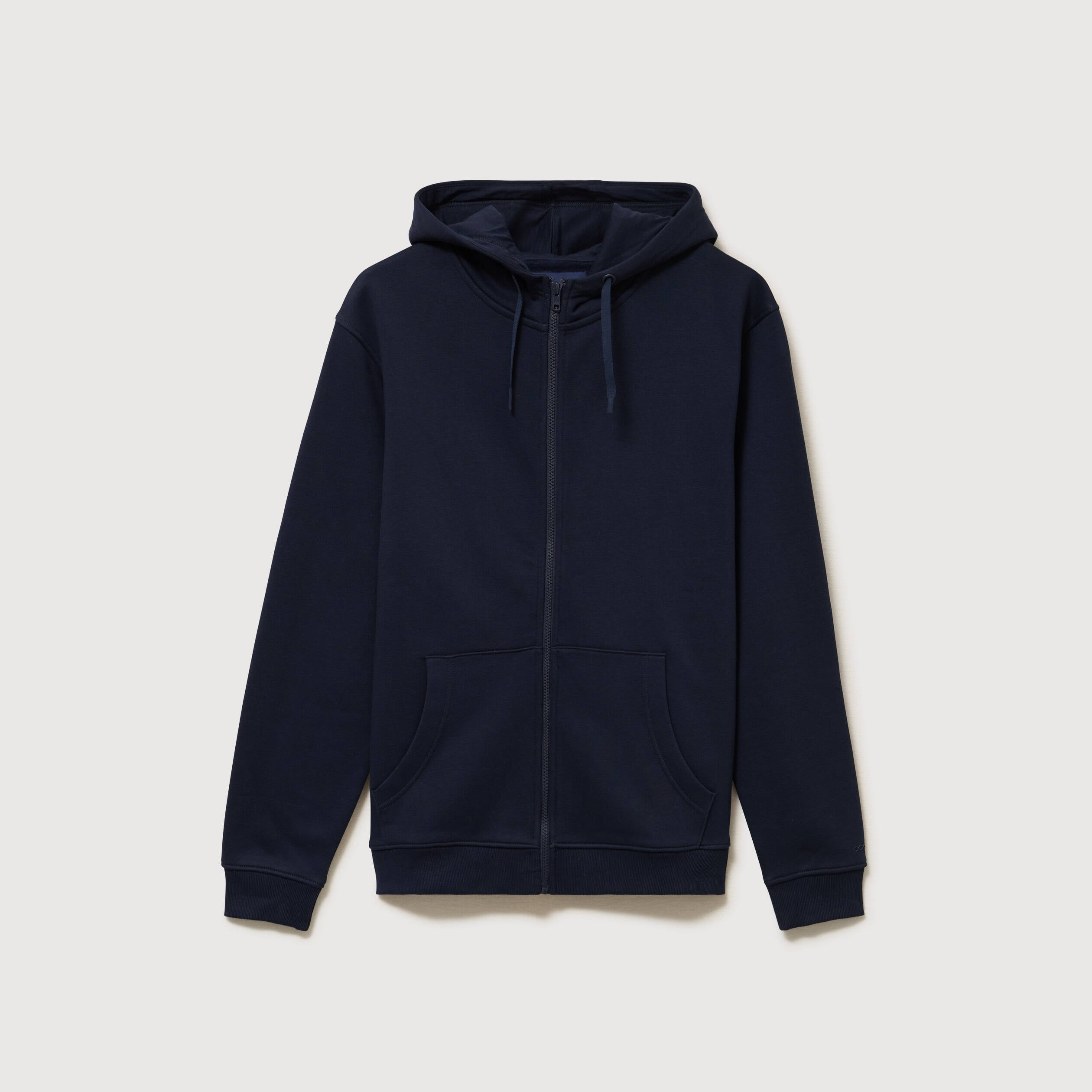 Sweat &agrave; capuche manches longues bleu marine homme