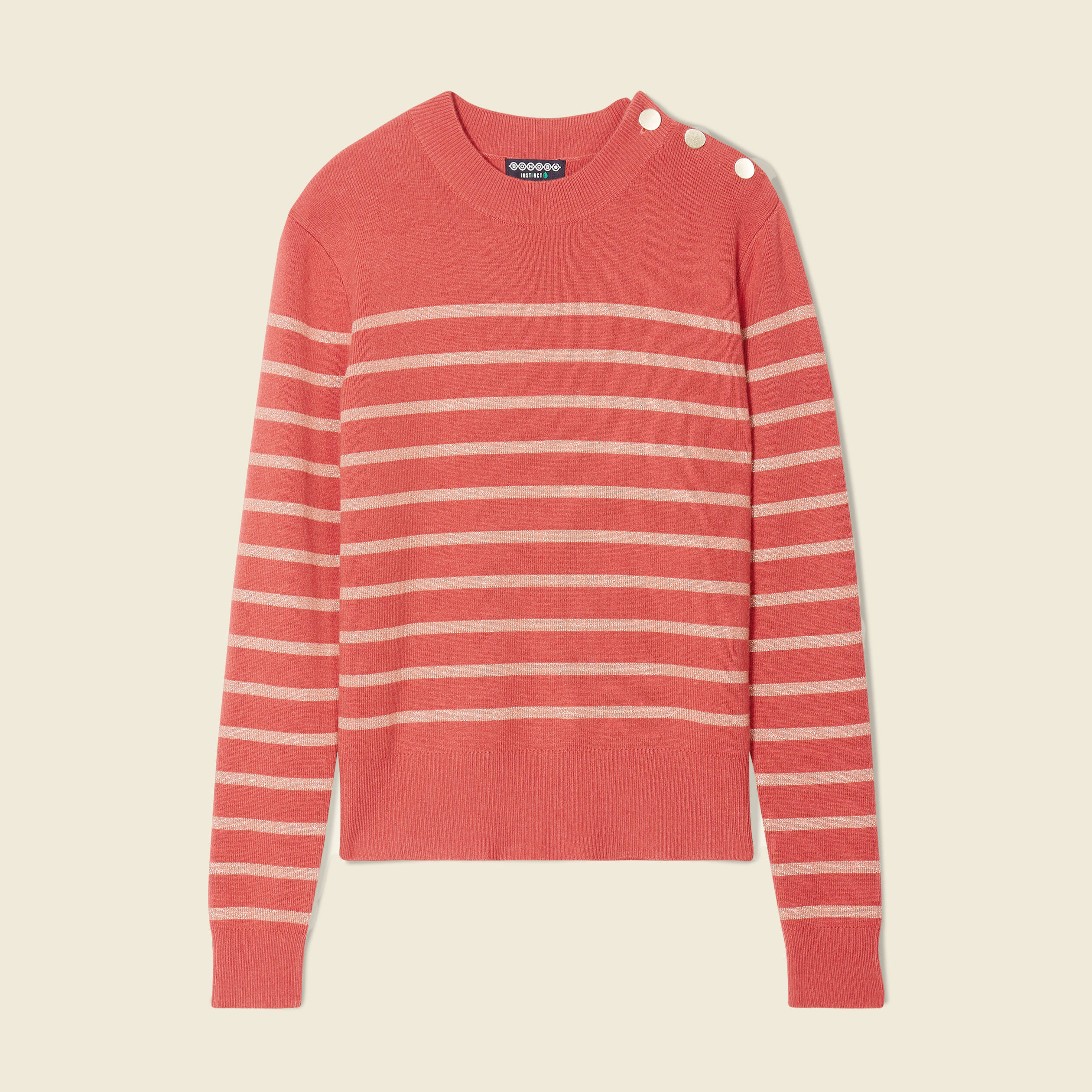 Pull éco-responsable terracotta femme