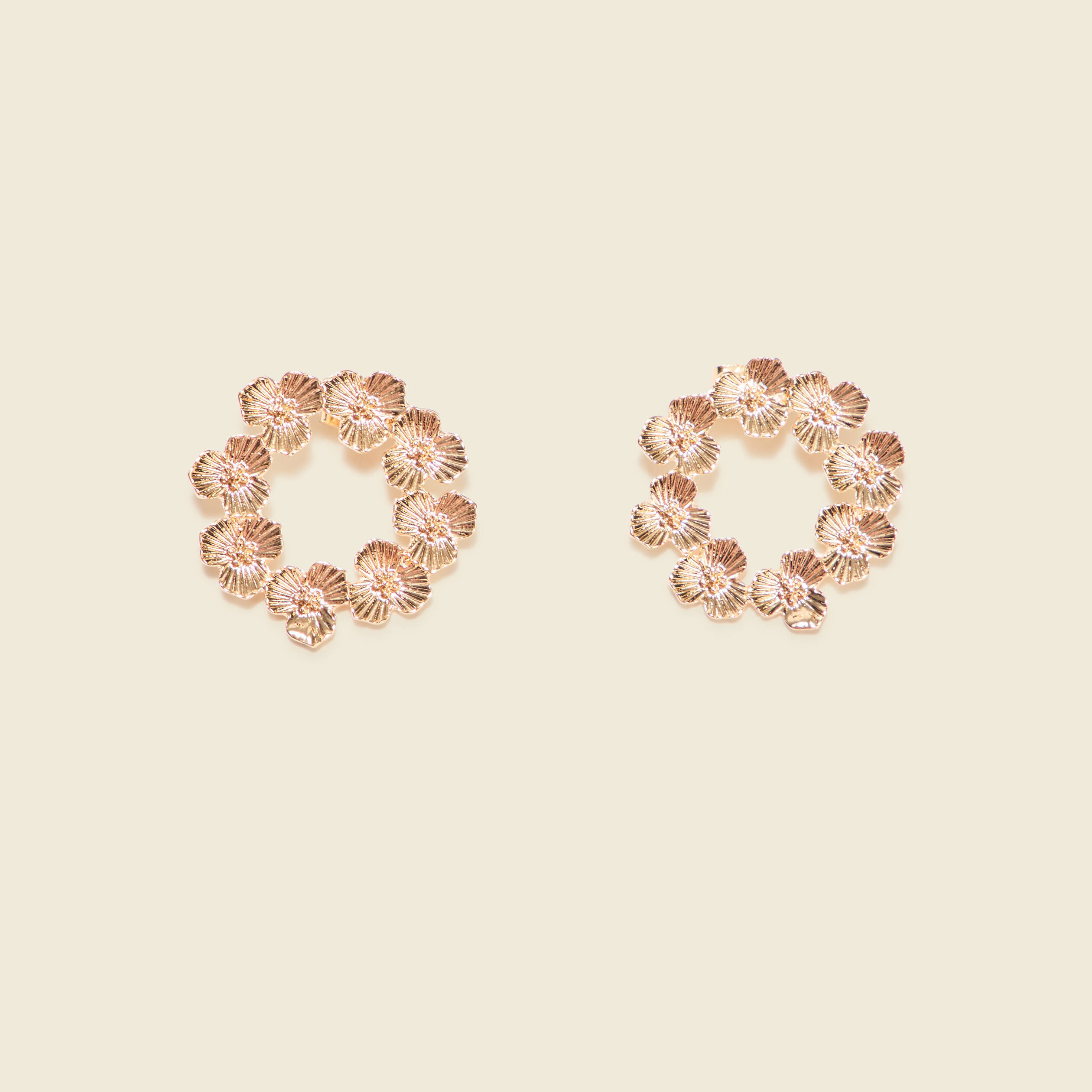 Boucles d'oreilles clous couleur or femme | Vibs