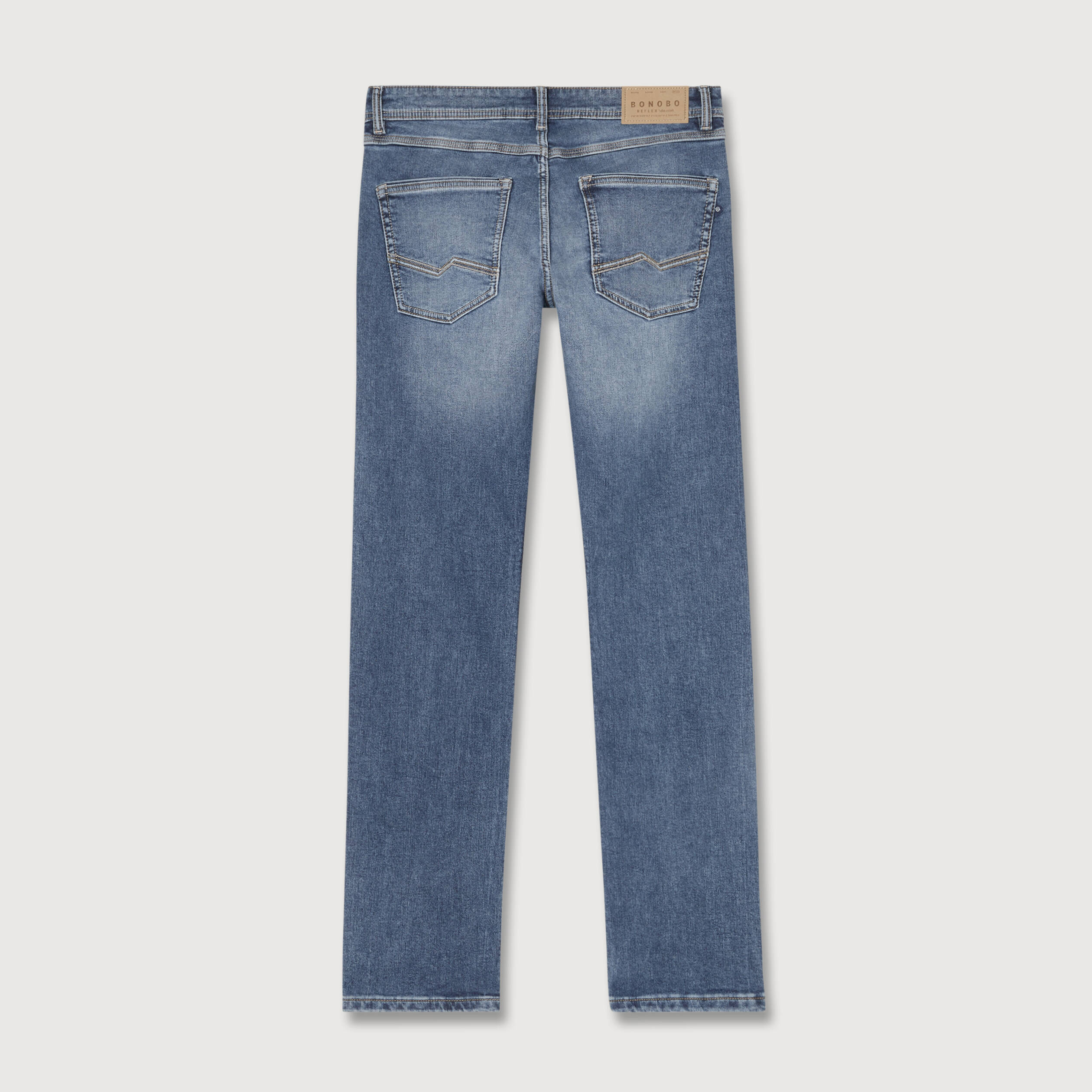 Jeans straight homme used L34 denim stone homme