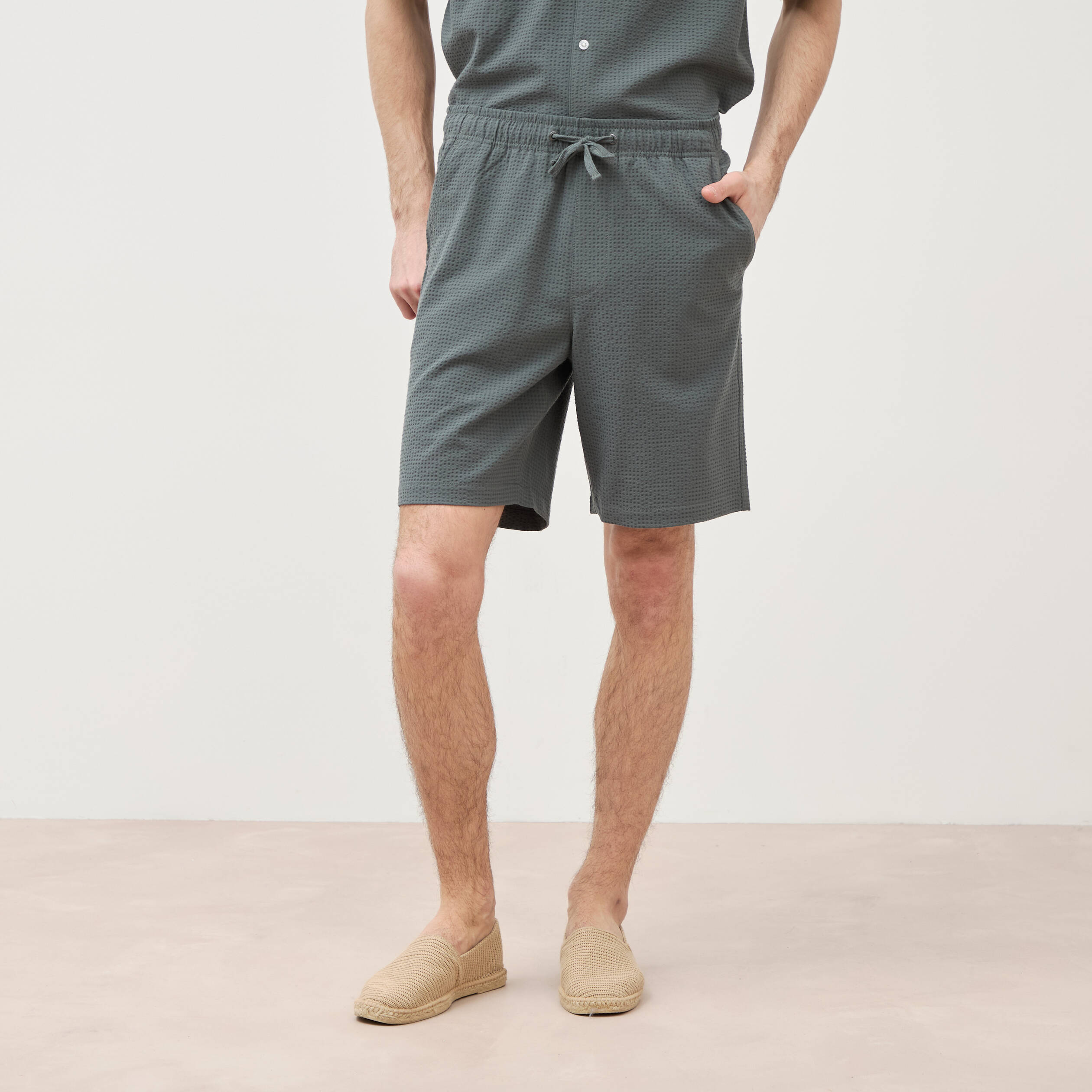 Bermuda vert kaki homme
