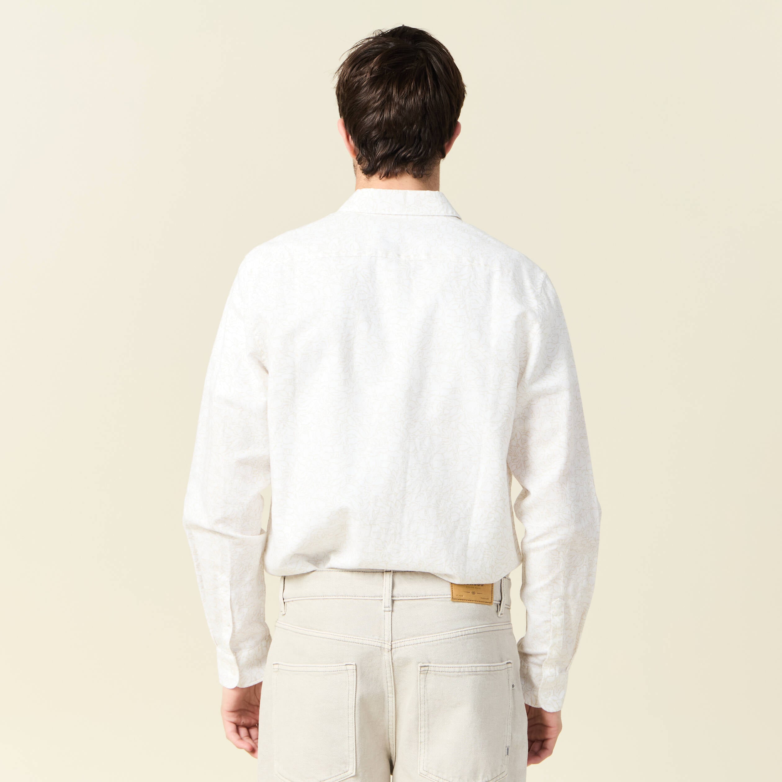 Chemise manches longues blanc homme