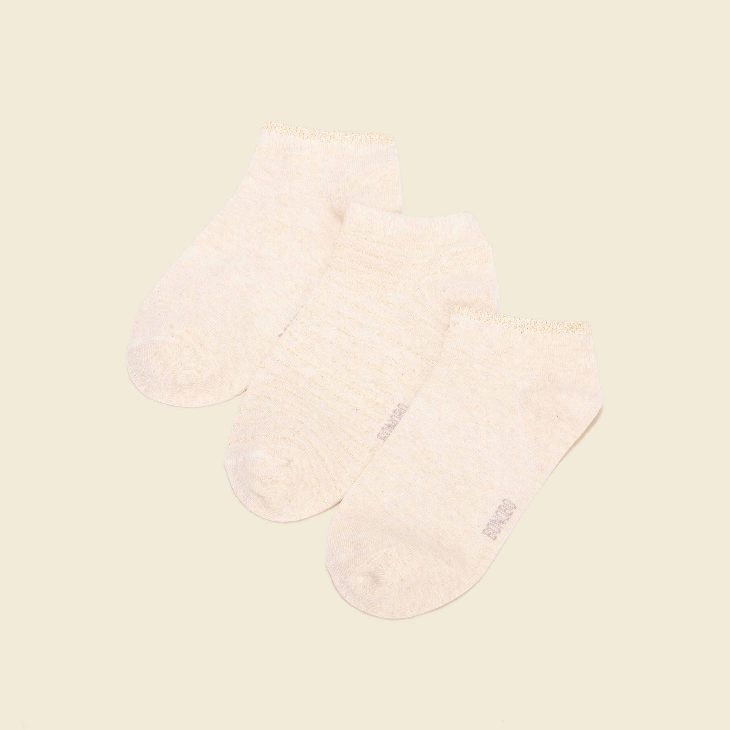 Chaussettes | Lot de 3 chaussettes sport à message et bandes lur - Blanc  Blanc | BIZZBEE Femme