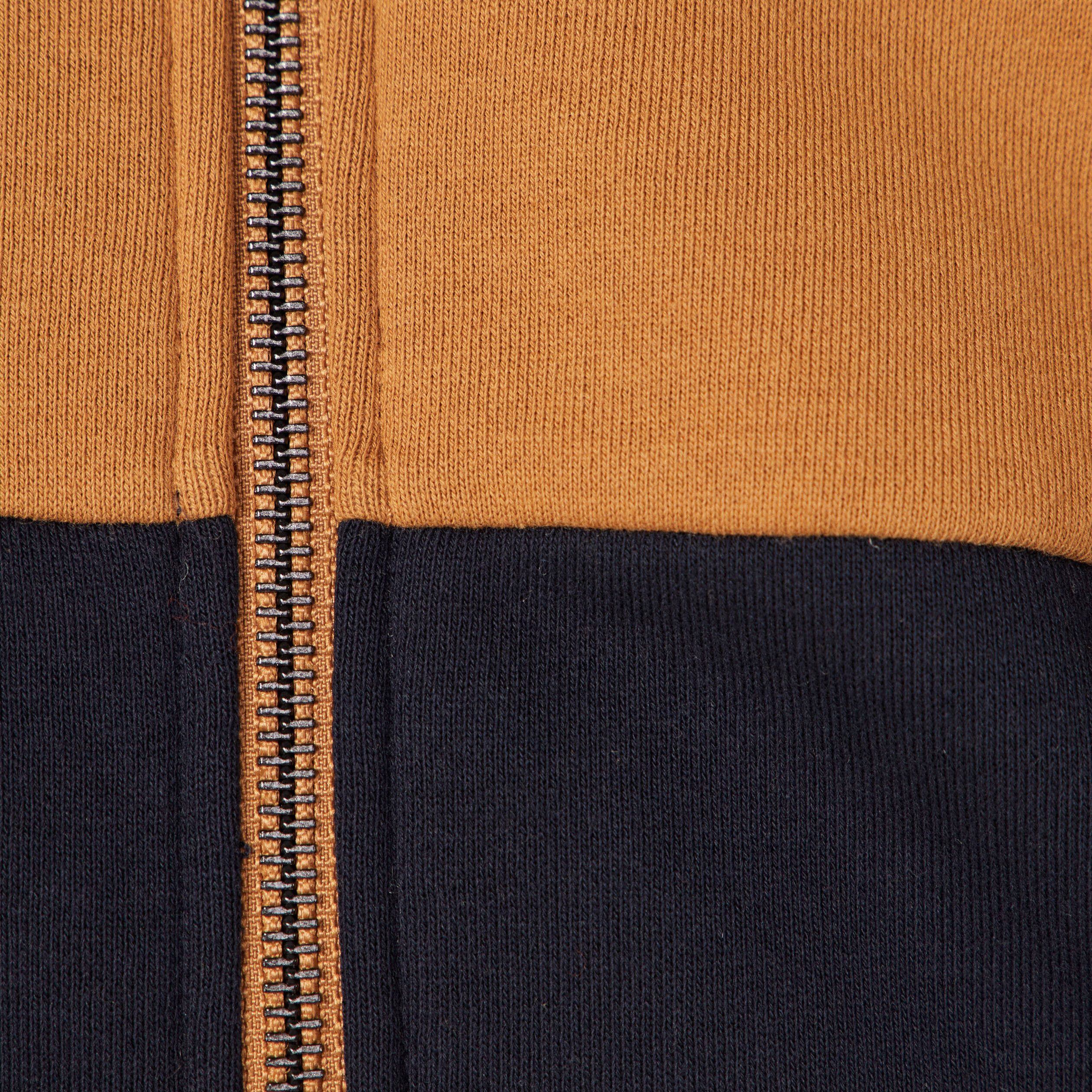 Gilet zippé doublé à capuche camel homme