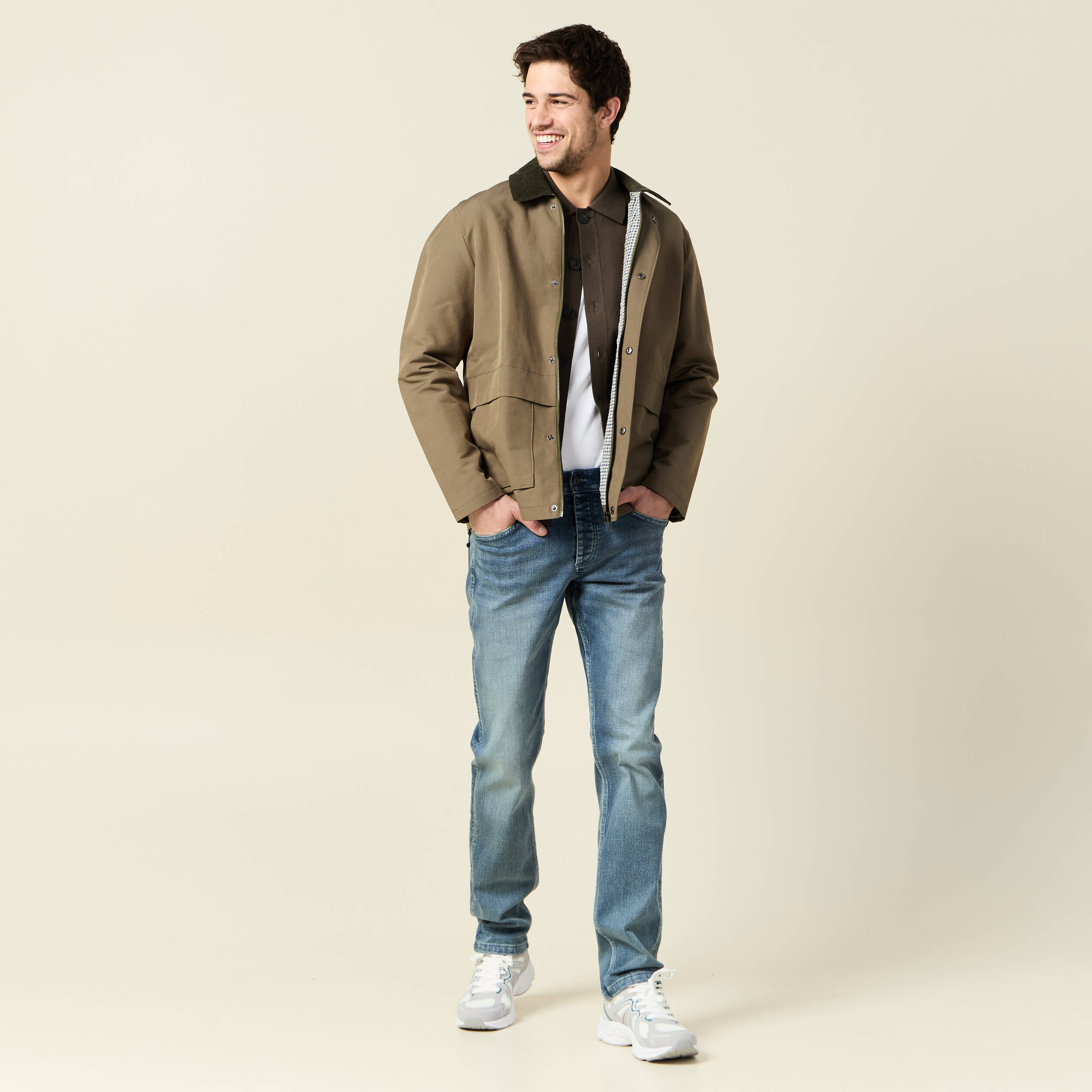 jeans straight 5 poches denim dirty homme Jeans straight 5 poches denim dirty homme
