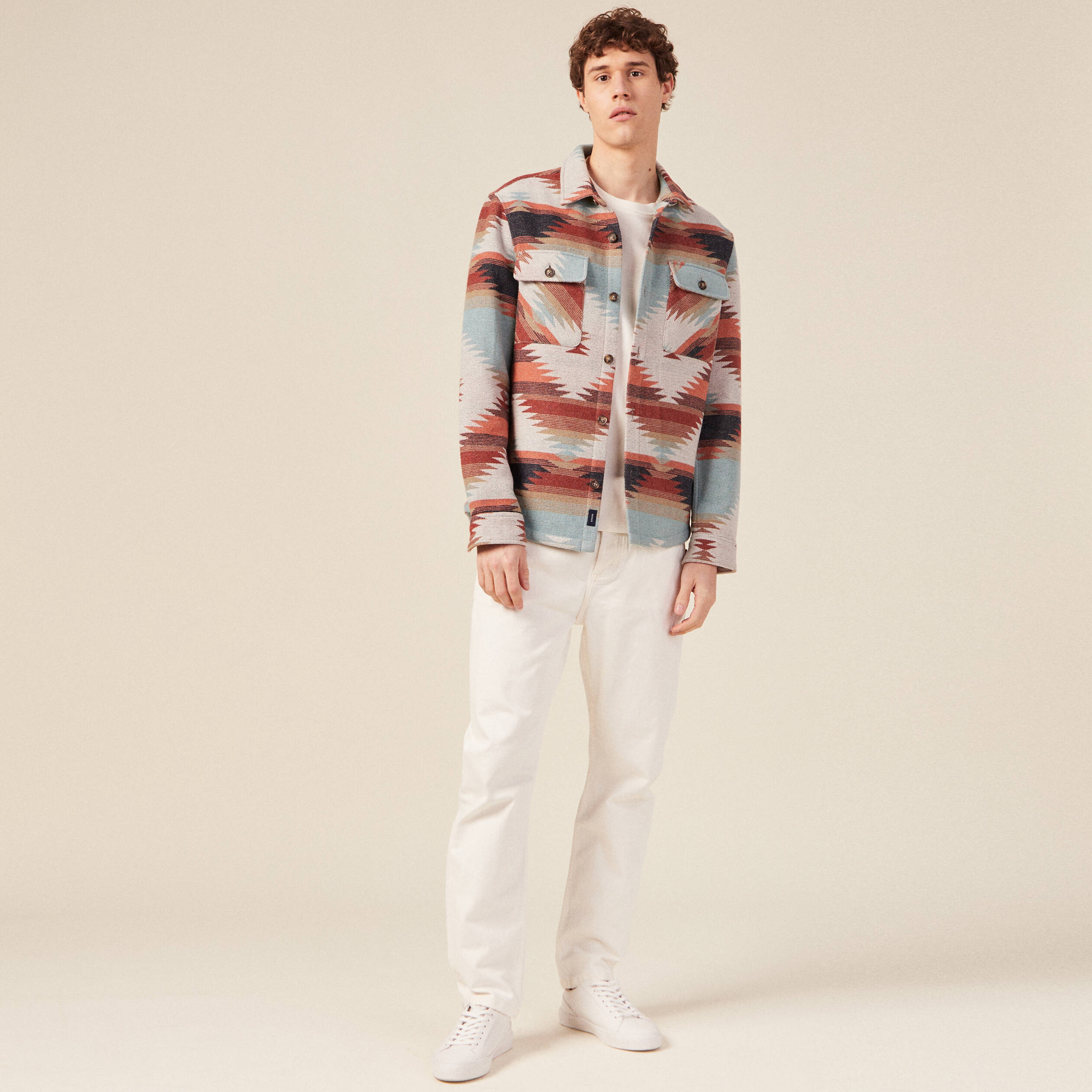 jeans straight 5 poches denim blanc homme Jeans straight 5 poches denim blanc homme