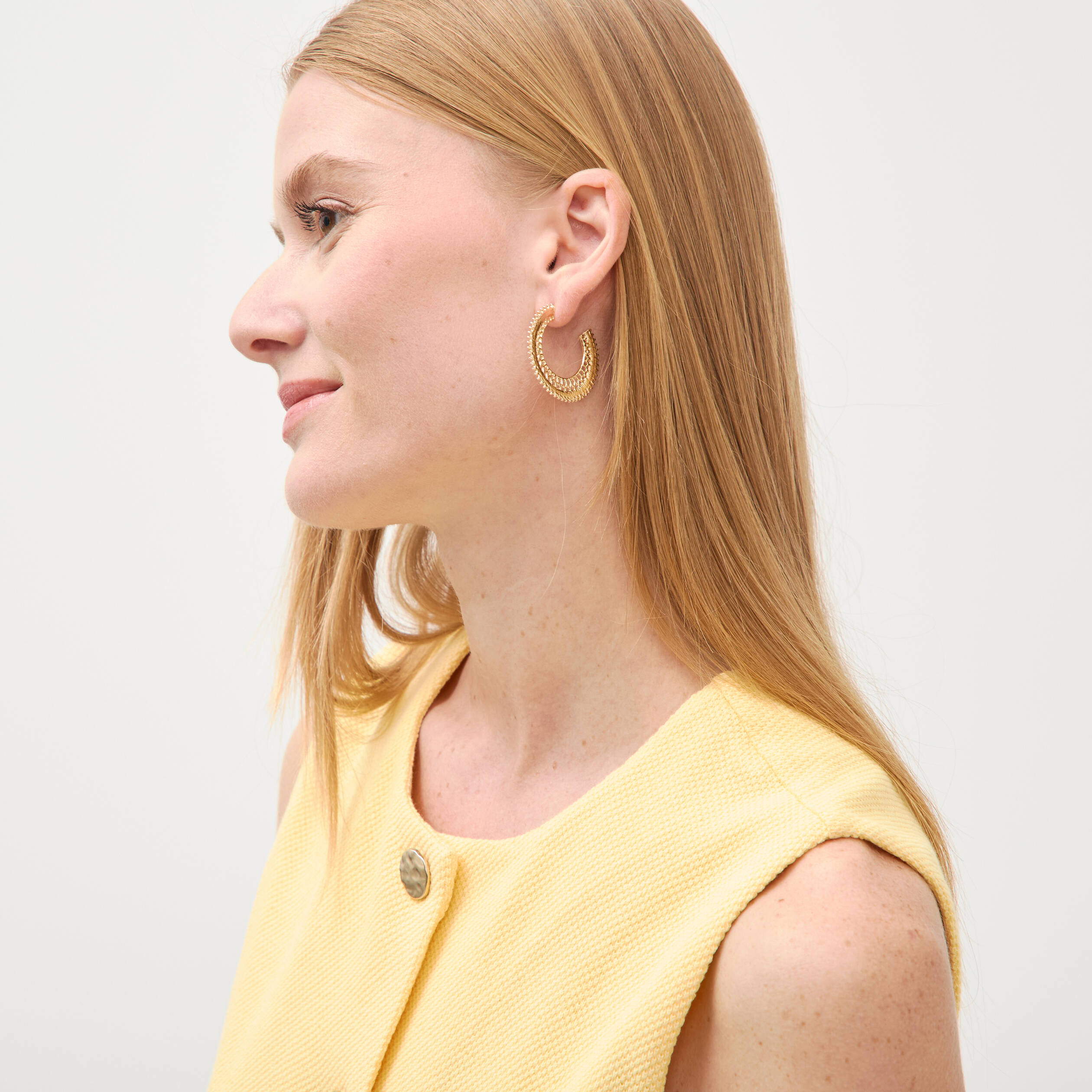 Boucles d'oreilles couleur or femme