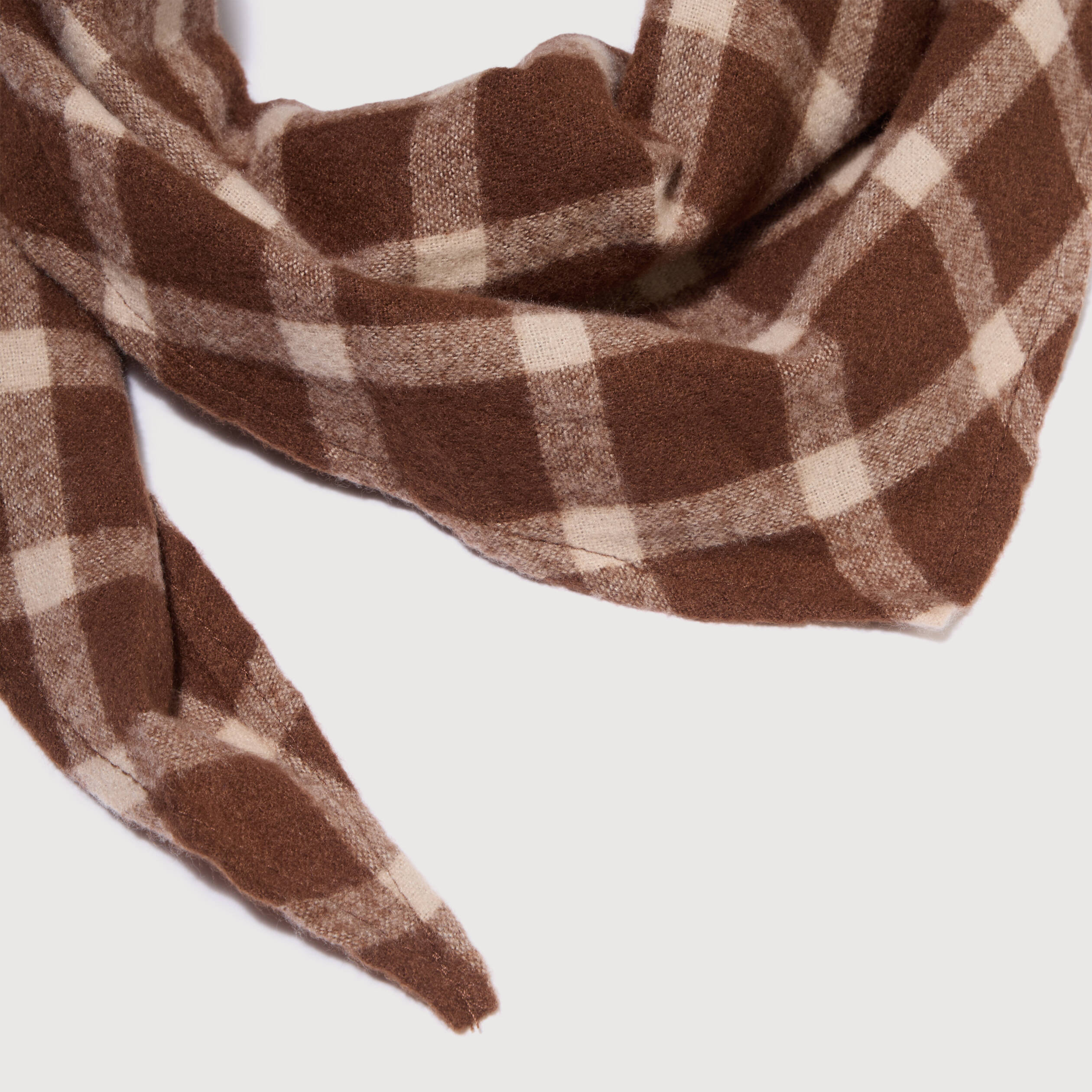 Foulard marron cognac femme