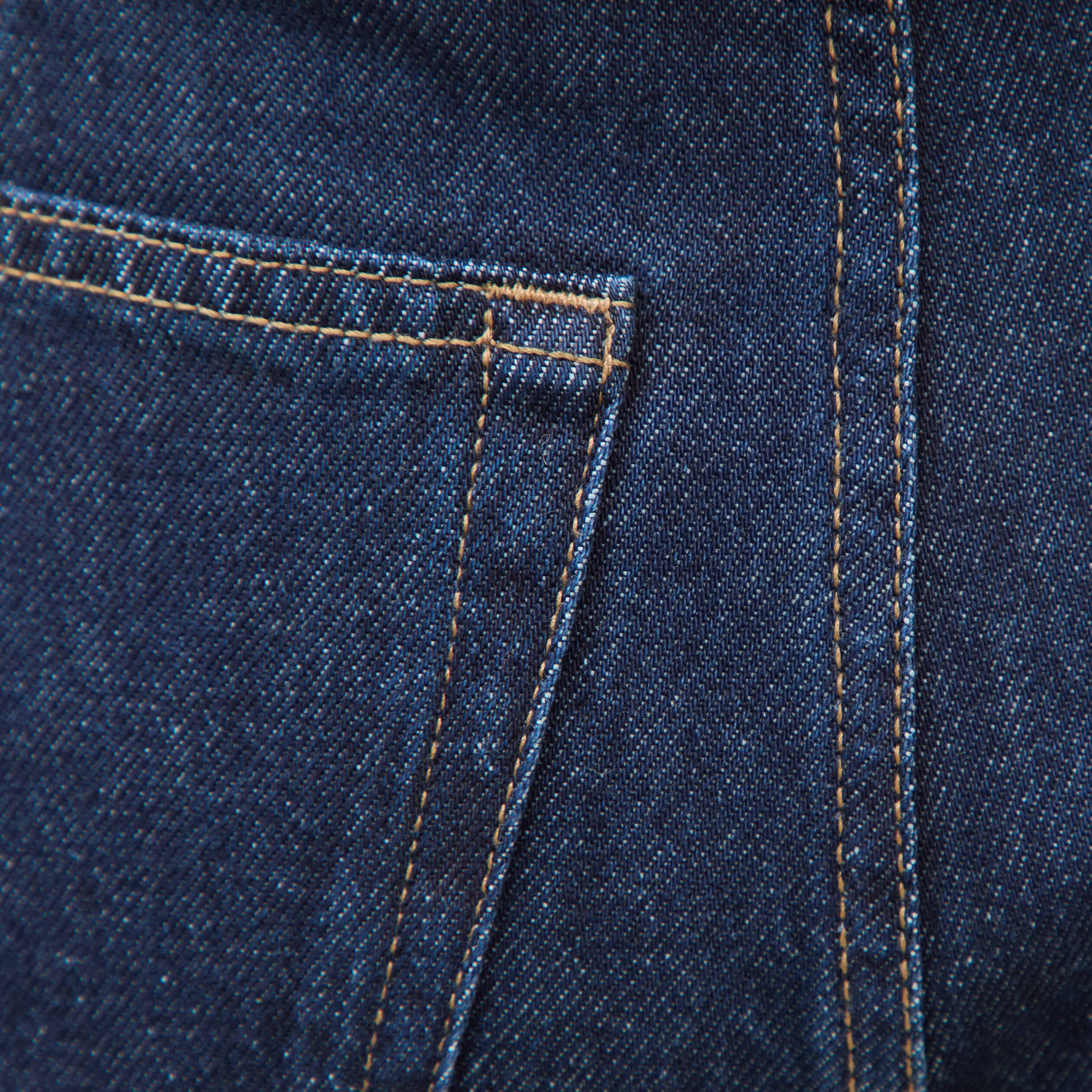 Jeans barrel taille haute broderie denim brut clean femme